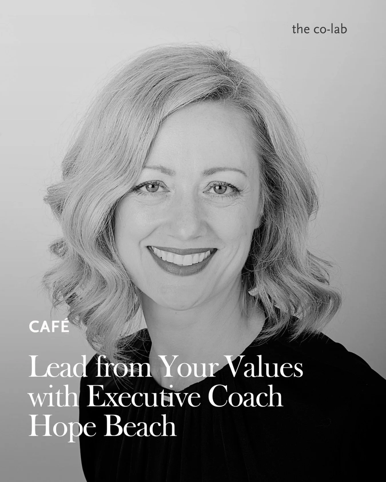 Join us today in the co-lab Caf&eacute; at 12 pm EST with executive coach and member Hope Beach as we have a conversation about turning clarity into action.

Hope brings more than 20 years of leadership experience across global retail, buying and tea
