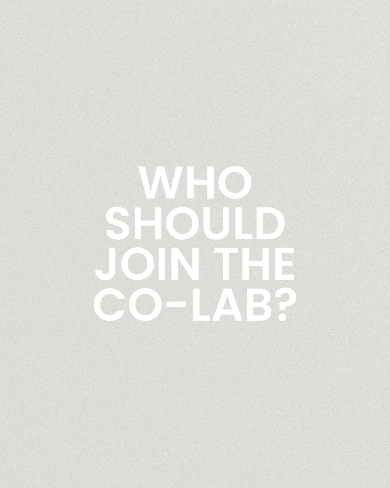Who should join co-lab?

co-lab is a professional community for people working across fashion, beauty and adjacent creative industries who want more thoughtful conversations about their careers.

Members join for:
&bull; weekly Caf&eacute; Co-Lab dis