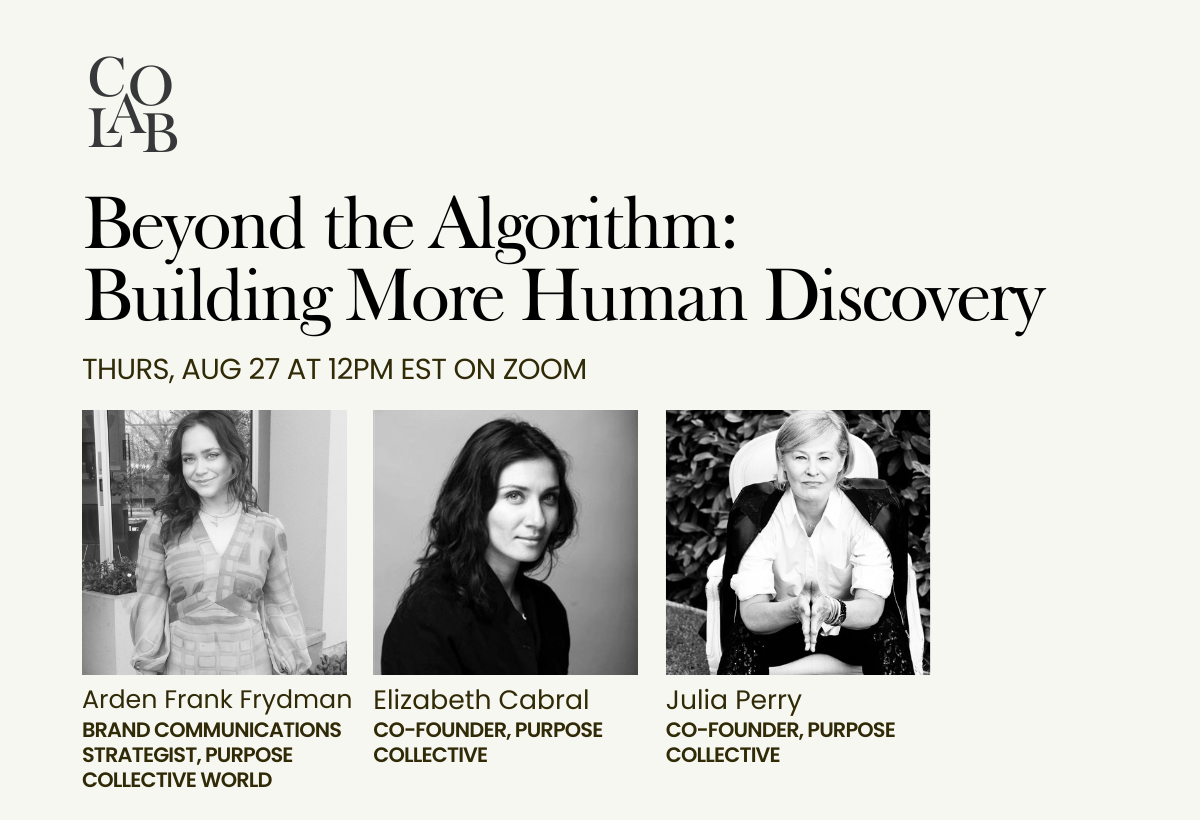 Café co-lab: Beyond the Algorithm: Building More Human Discovery