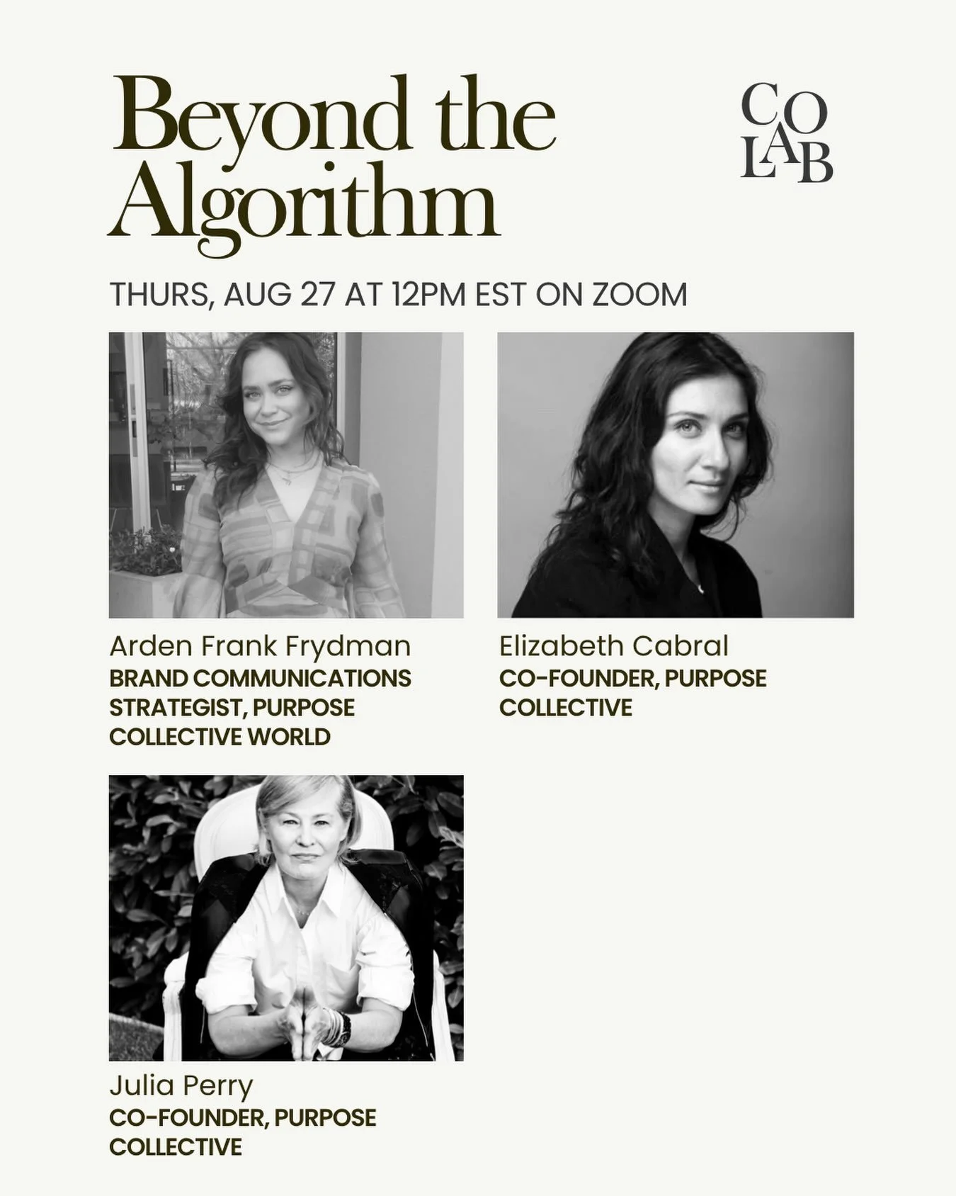 This week in the @jointhecolab caf&eacute; @studio__arden brings a discussion with @purposecollectiveworld and why we need a human touch in this industry ✨