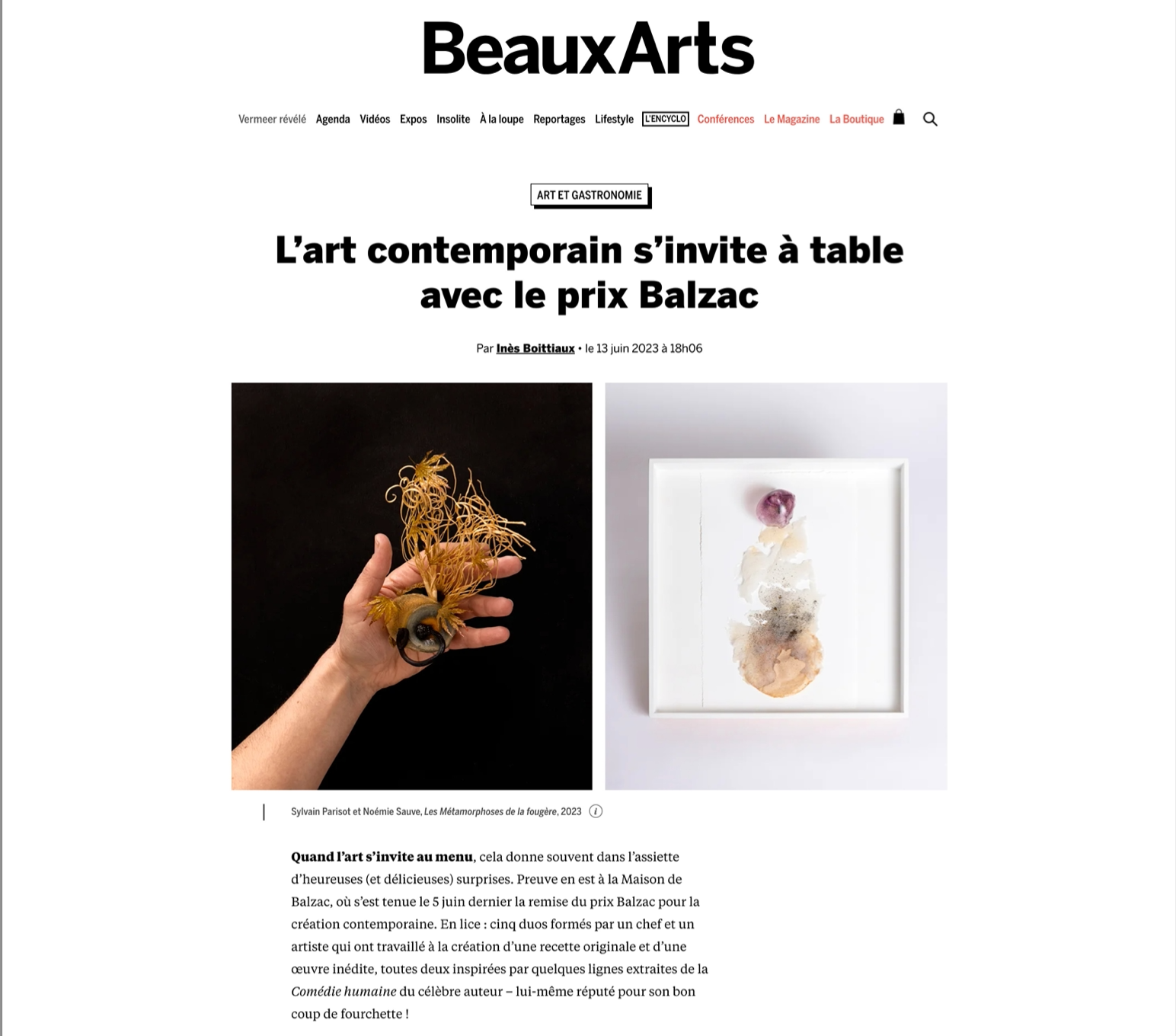 Beaux-Arts Magazine 13 juin 2023 par Inès Boittiaux.png