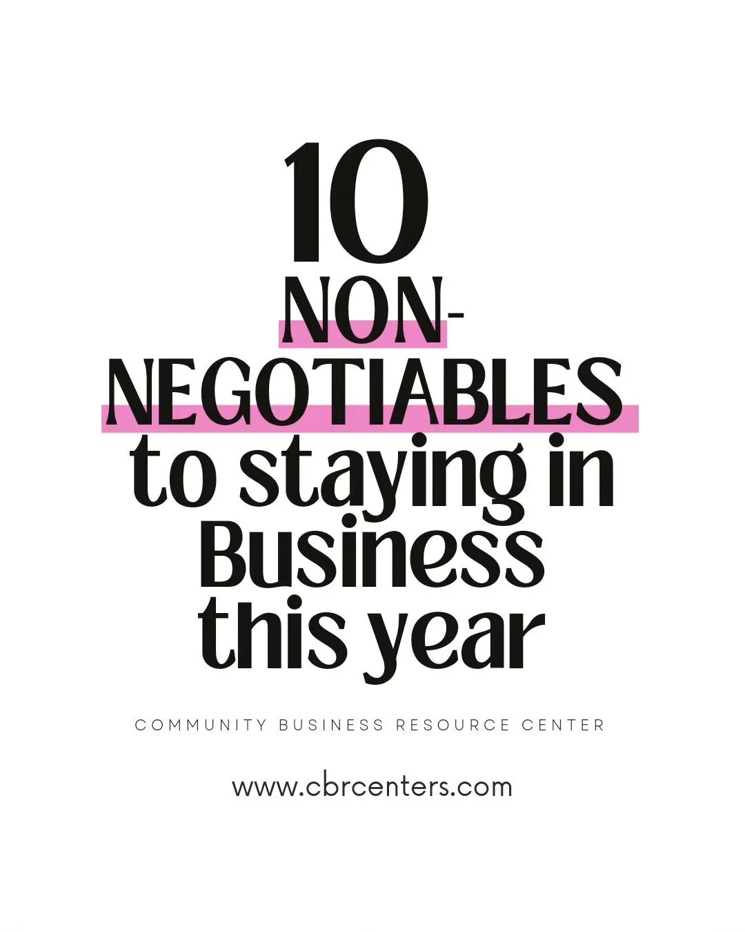 10 NON-NEGOTIABLES to staying in business during these uncertain times. (Save to check off )
.
Staying in business during challenging times like a recession(it🎈) can be tough, but there are some non-negotiables that can help you survive and even thr