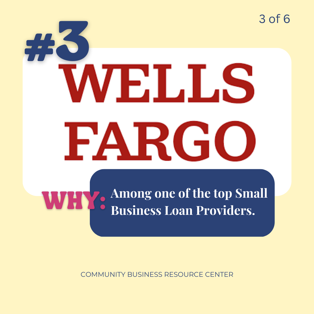 Wells fargo logo and why because amoung one of the top small business loan providers