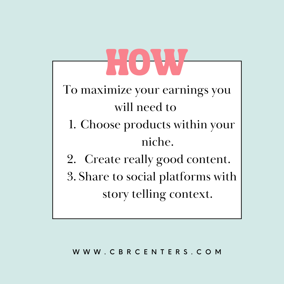 How to maximize your affiliate marketing earnings.