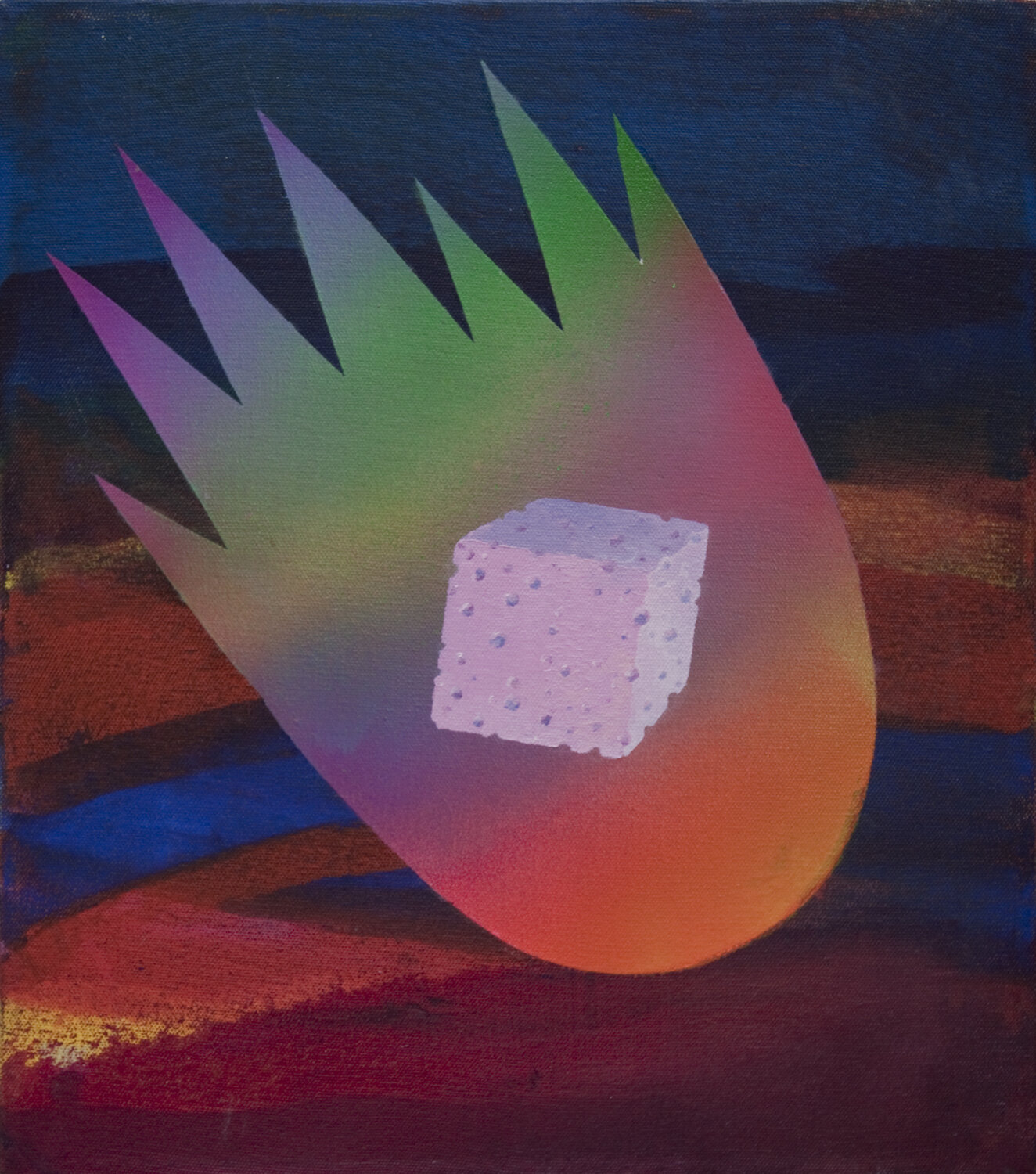 "Live Long and Prosper" Oil on acrylic on canvas, 14"x16" 2010