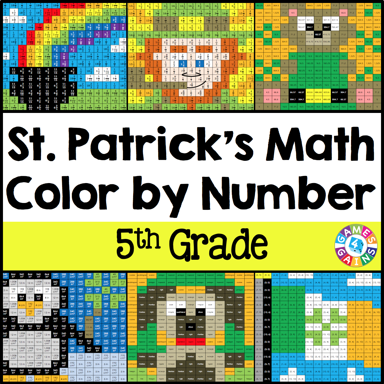 St. Patrick's Day Math 5th Grade Cover.png