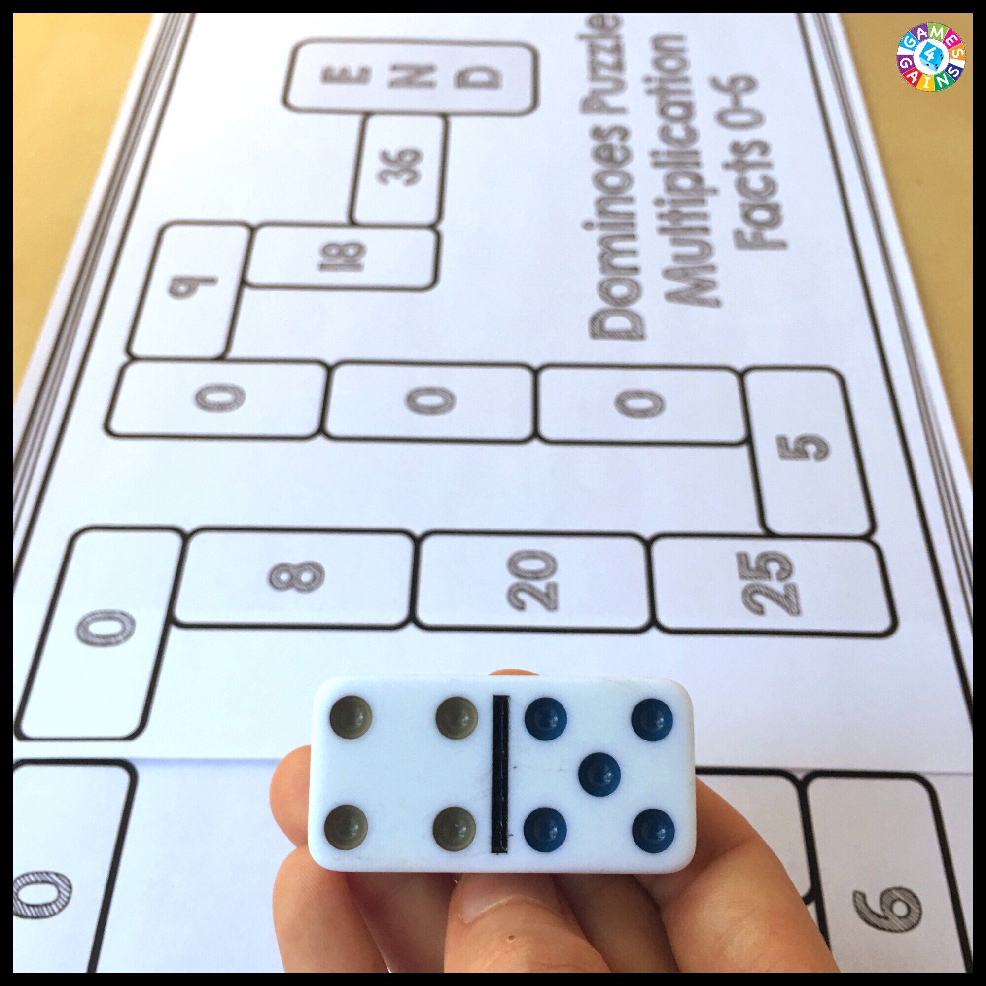 Slager Regelmatigheid Vuil Dominoes Math Puzzles — Games 4 Gains