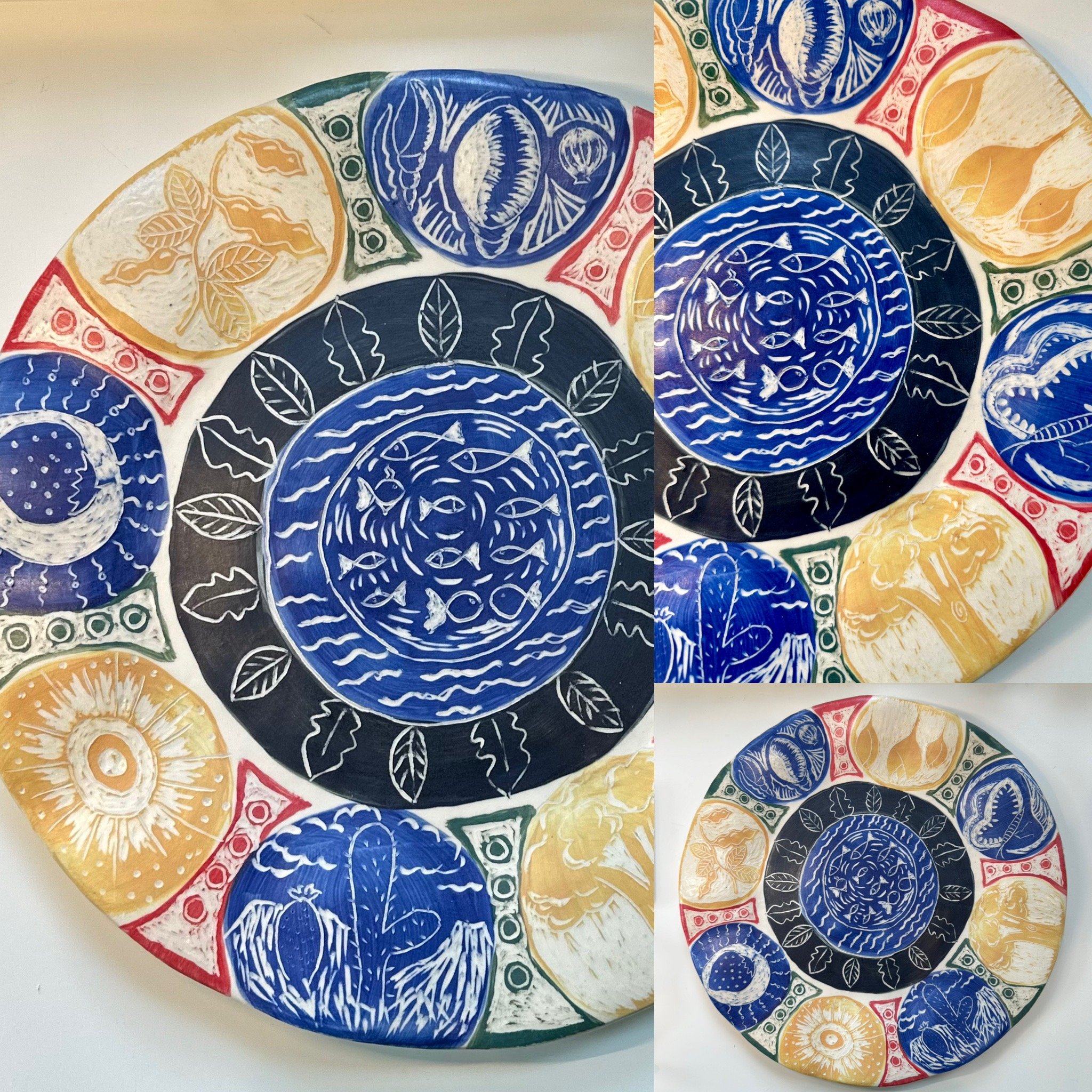 Identity: How do you capture so many things you love in one place? Colors, textures, nature, patterns. These are all important to me. It’s been part of my journey to find my essence as an artist. This plate represents so many pieces of who I am.