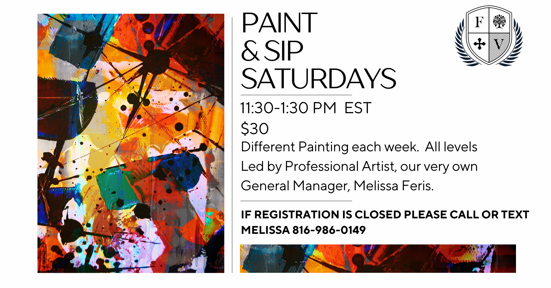 Paint & Sip Saturdays at Filkins Vineyards