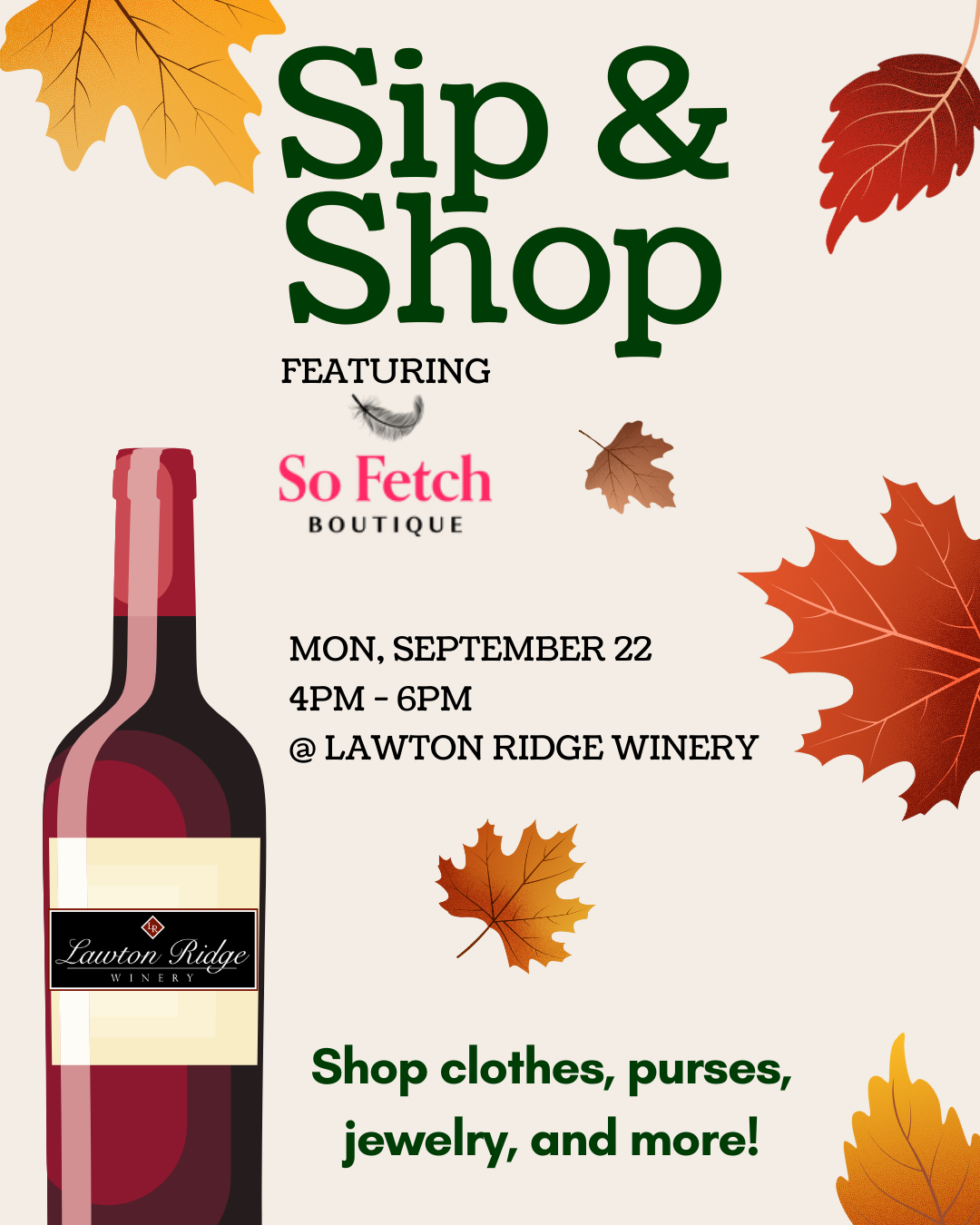 Sip & Shop at Lawton Ridge