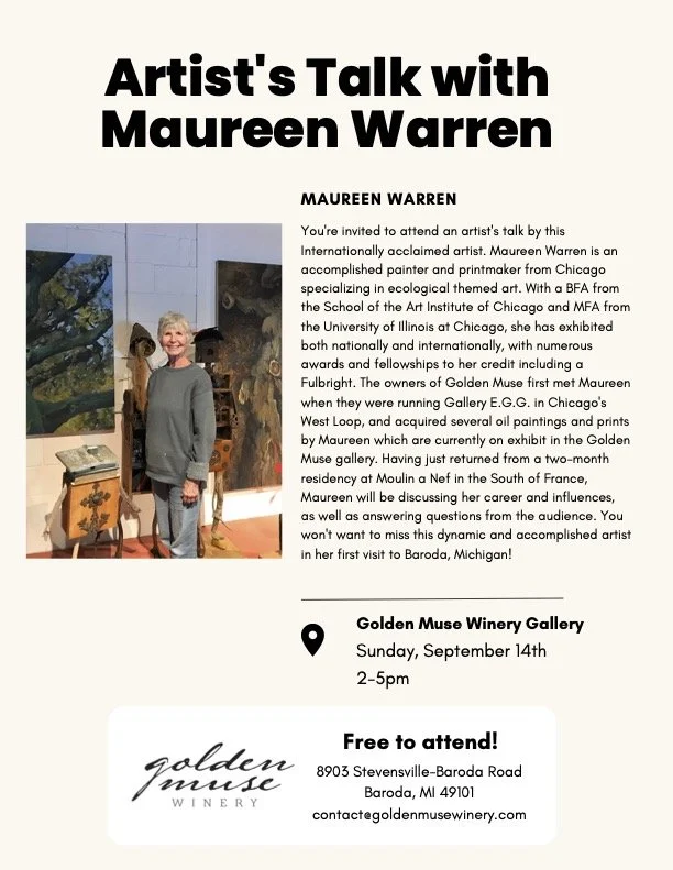 Artist's Talk by Maureen Warren at Golden Muse Winery