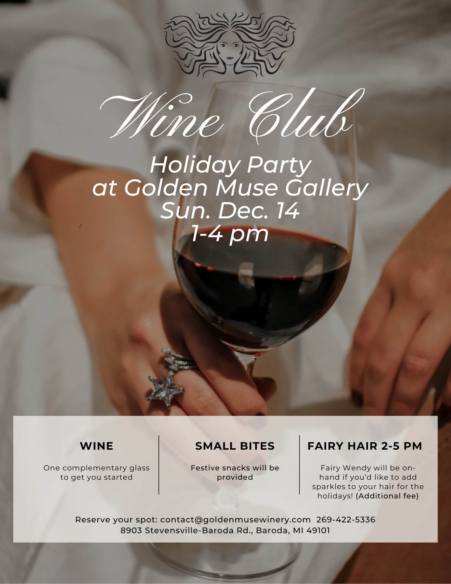 Wine Club Holiday Party at Golden Muse Gallery