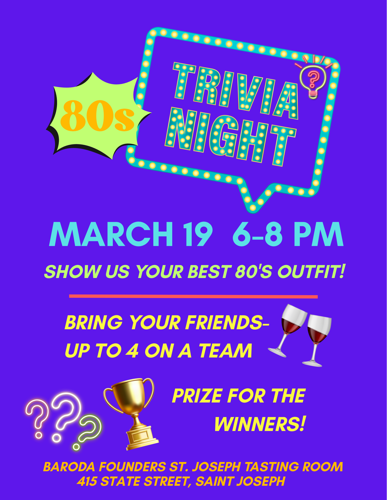 80’s Trivia Night