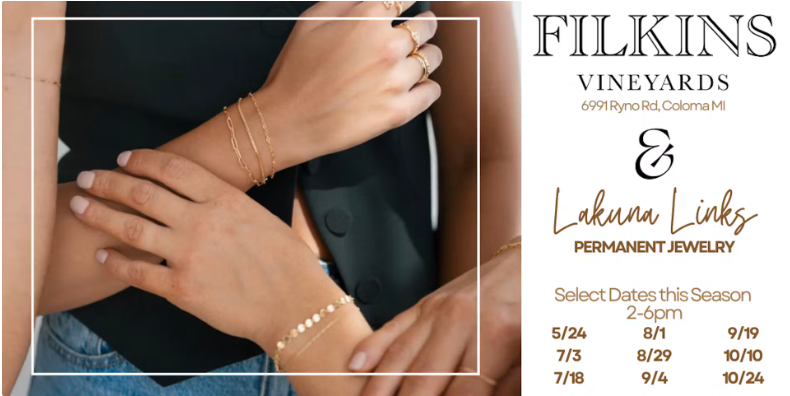 Lakuna Links Permanent Jewelry at Filkins Vineyards