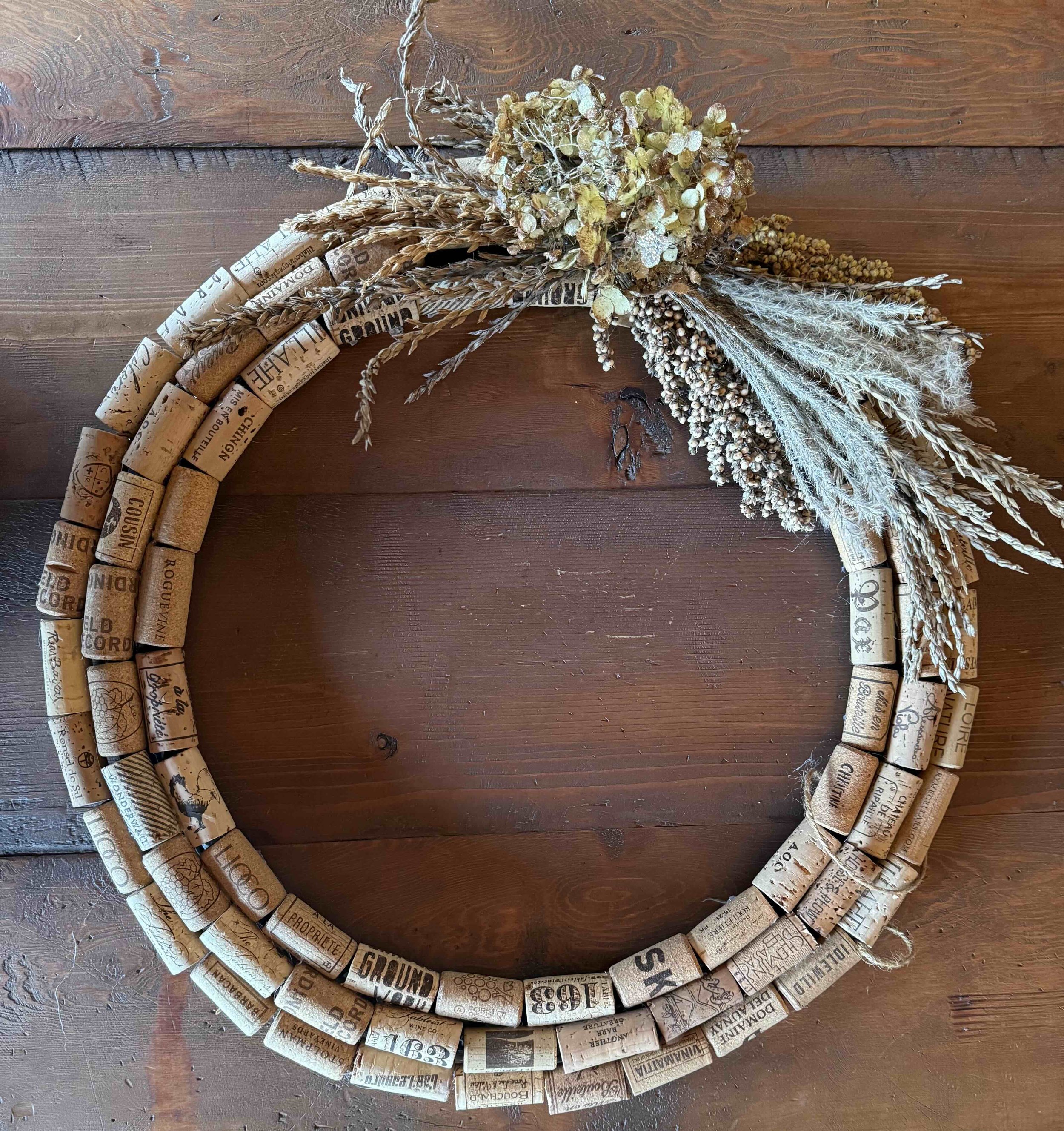 Holiday Cork Wreath Craft Night