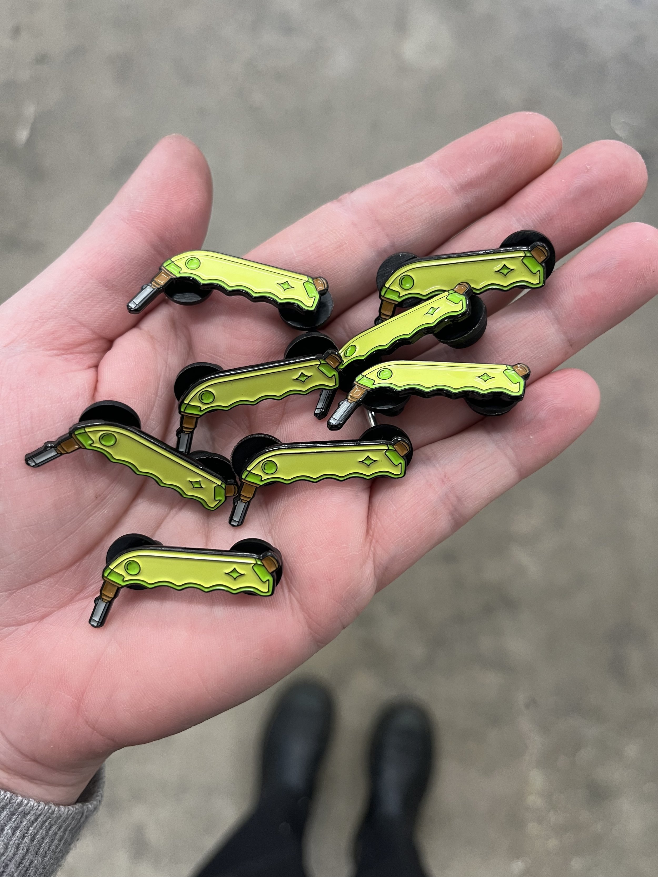 Pistol Grip Glass Cutter Enamel Pin