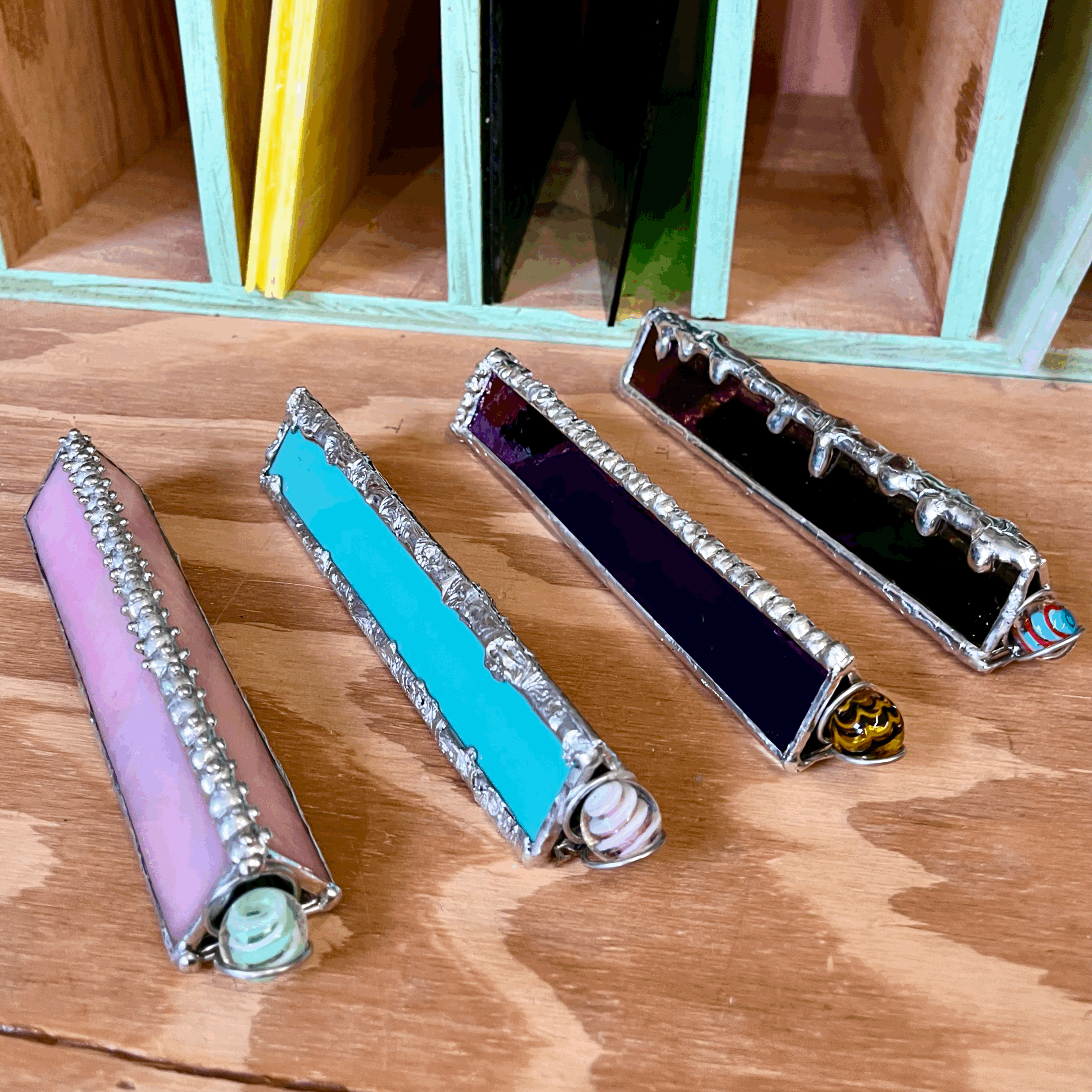 Intermediate Stained Glass Class Kaleidoscope Serena Simpson ATL Glassworks Hapeville GA