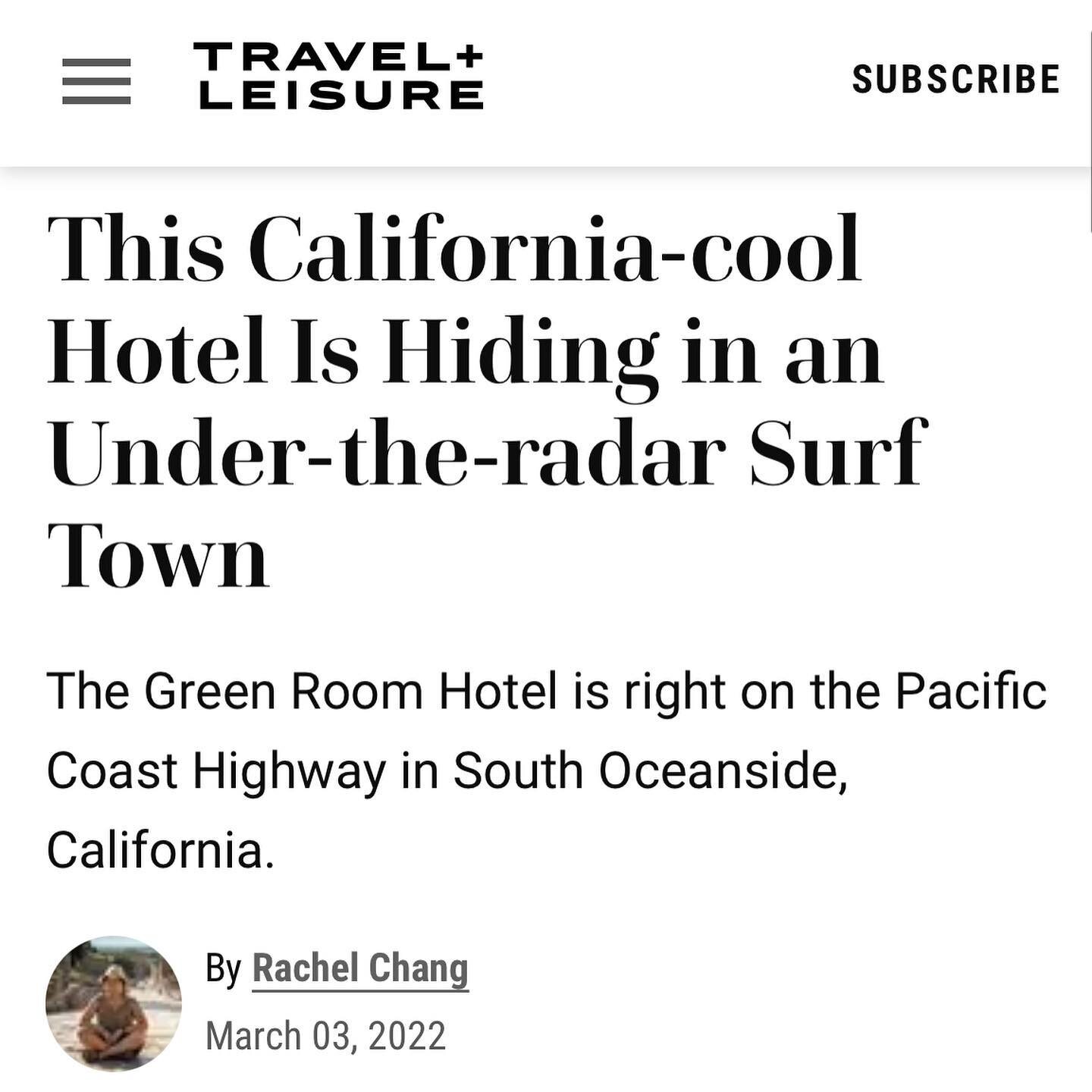 Excited to share that we&rsquo;ve been featured today in T&amp;L&rsquo;s Hotel Openings! Check it out:

https://www.travelandleisure.com/hotels-resorts/hotel-openings/green-room-hotel-oceanside-california

Book now and save between 10-15% off our Spr