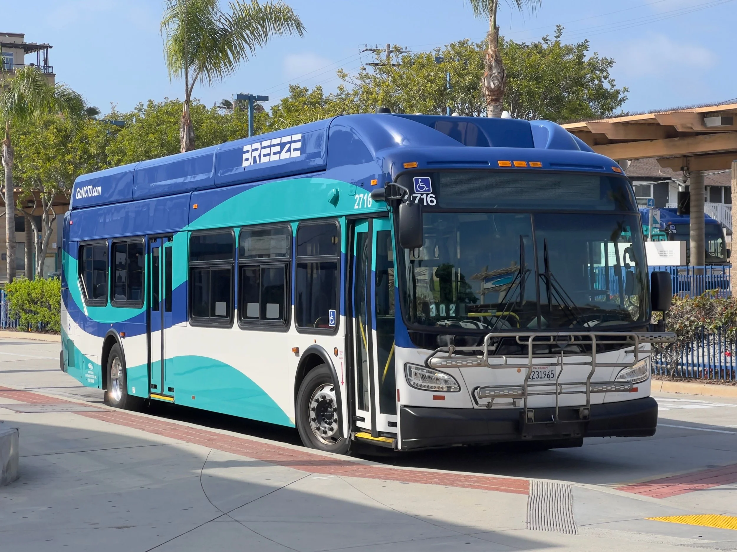 BREEZE public transit bus in Oceanside, California