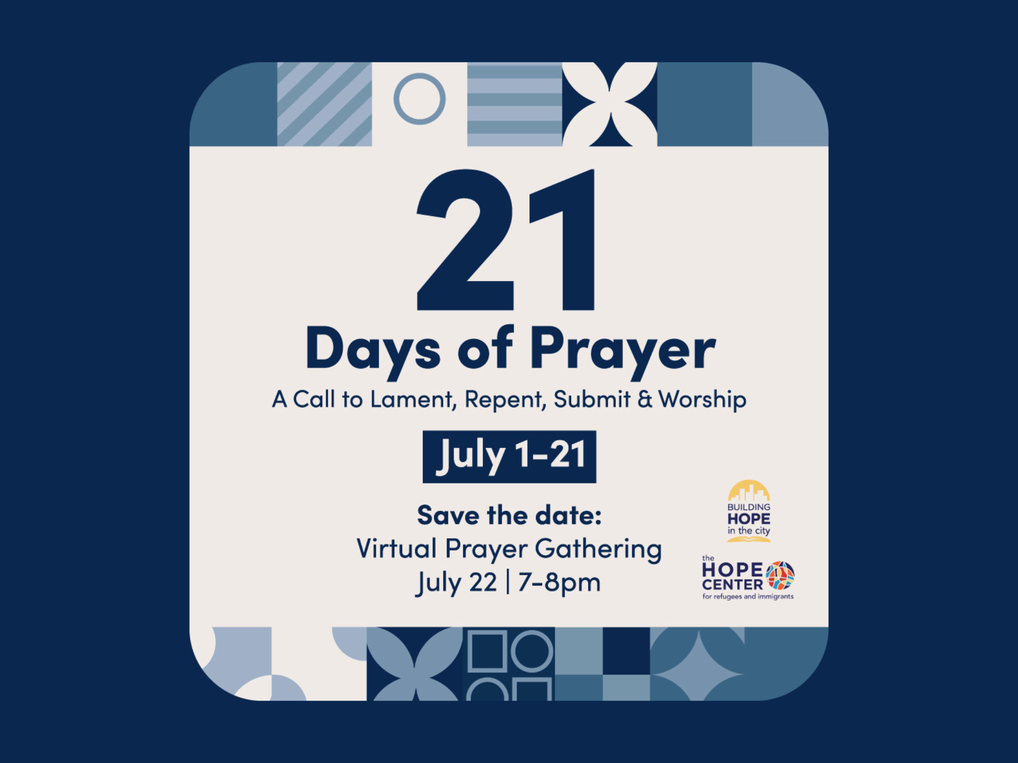 21 Days of Prayer for the Immigrant &amp; Refugee Community