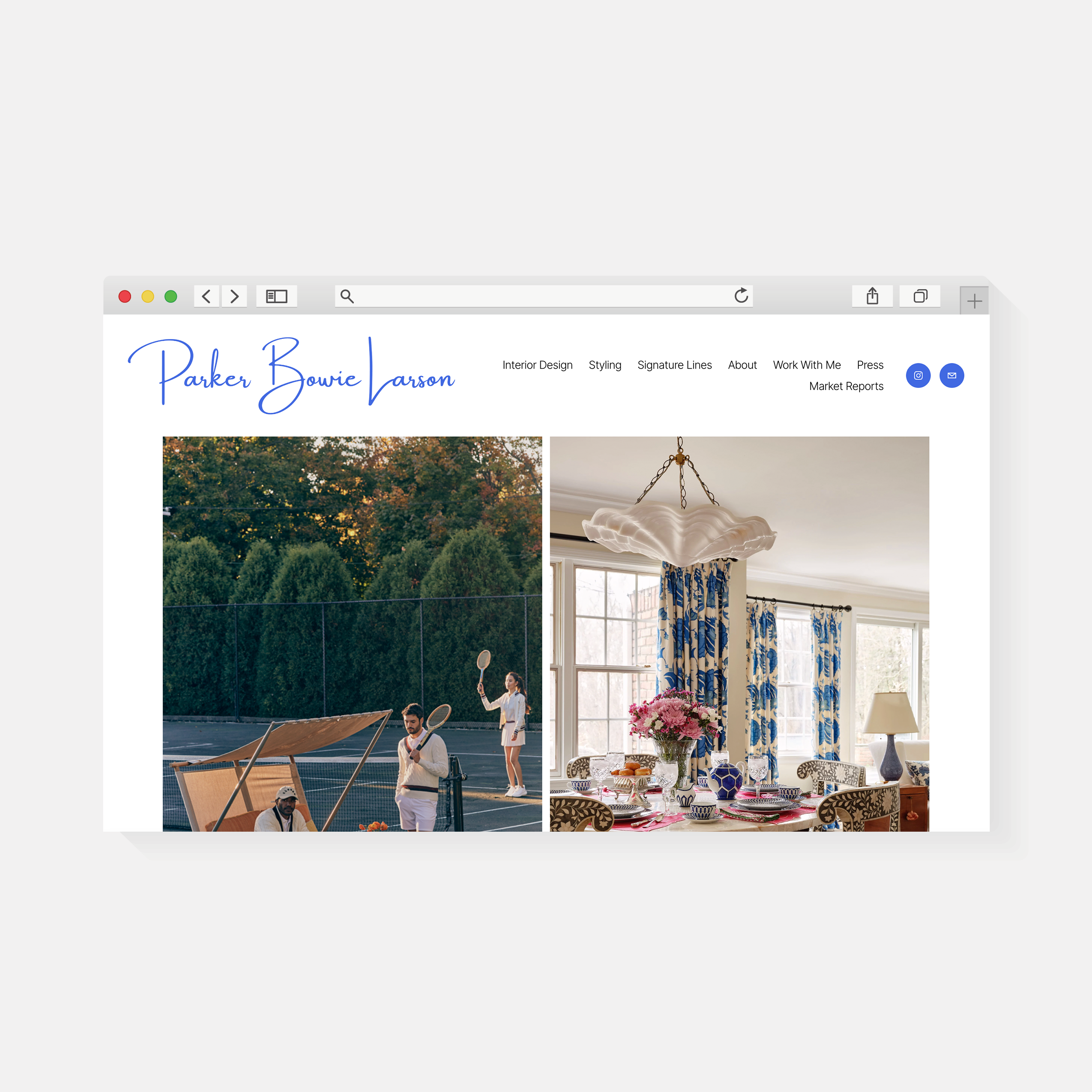 Parker Bowie Larson | Website Design | Amy Archambault Studio