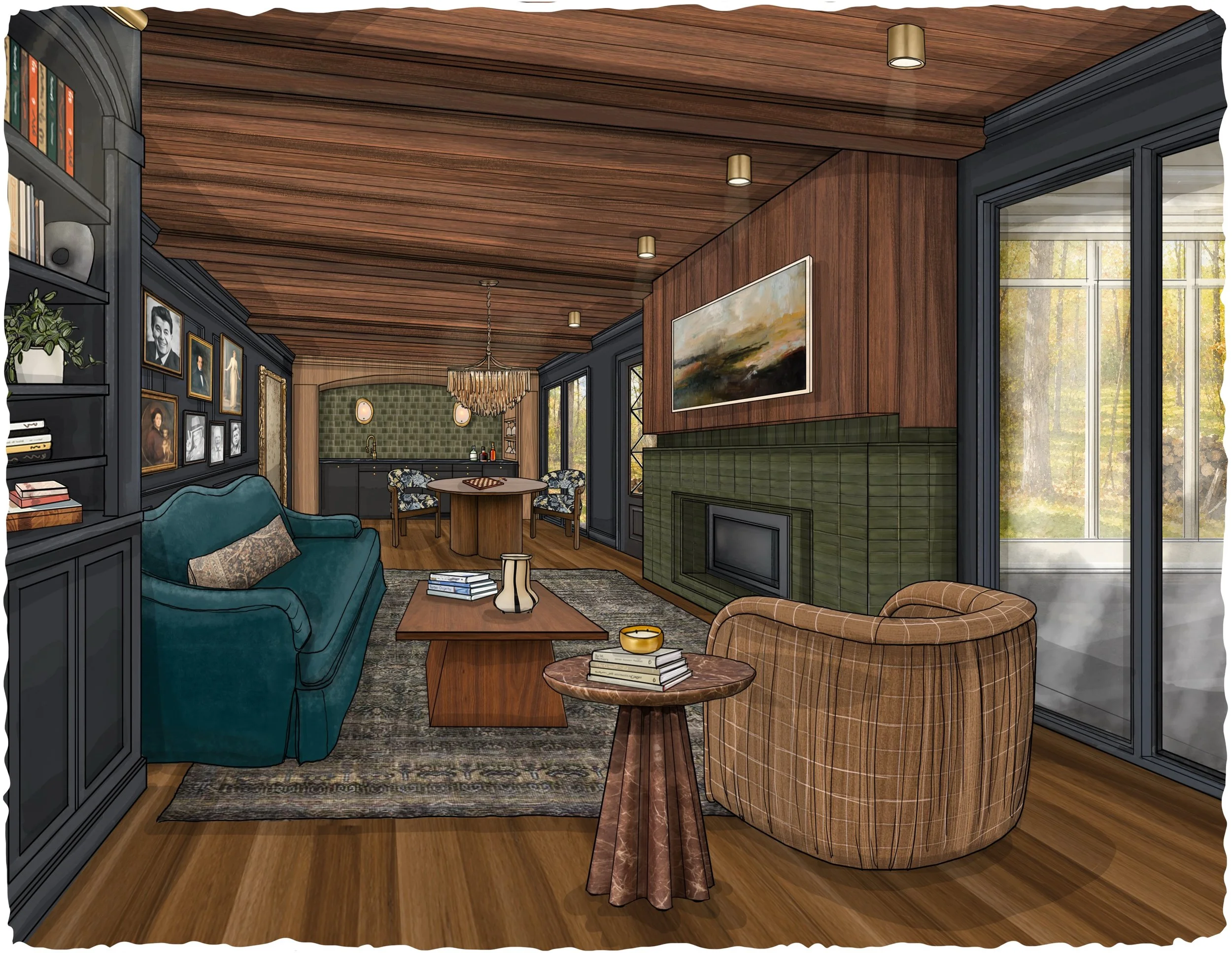 Long weekends are made for a little escape.

We can&rsquo;t wait to see this den-to-speakeasy transformation come to life&mdash; a true escape layered with moody ambiance, luxe finishes, and a beautiful mix of function and atmosphere.

And trust us&h