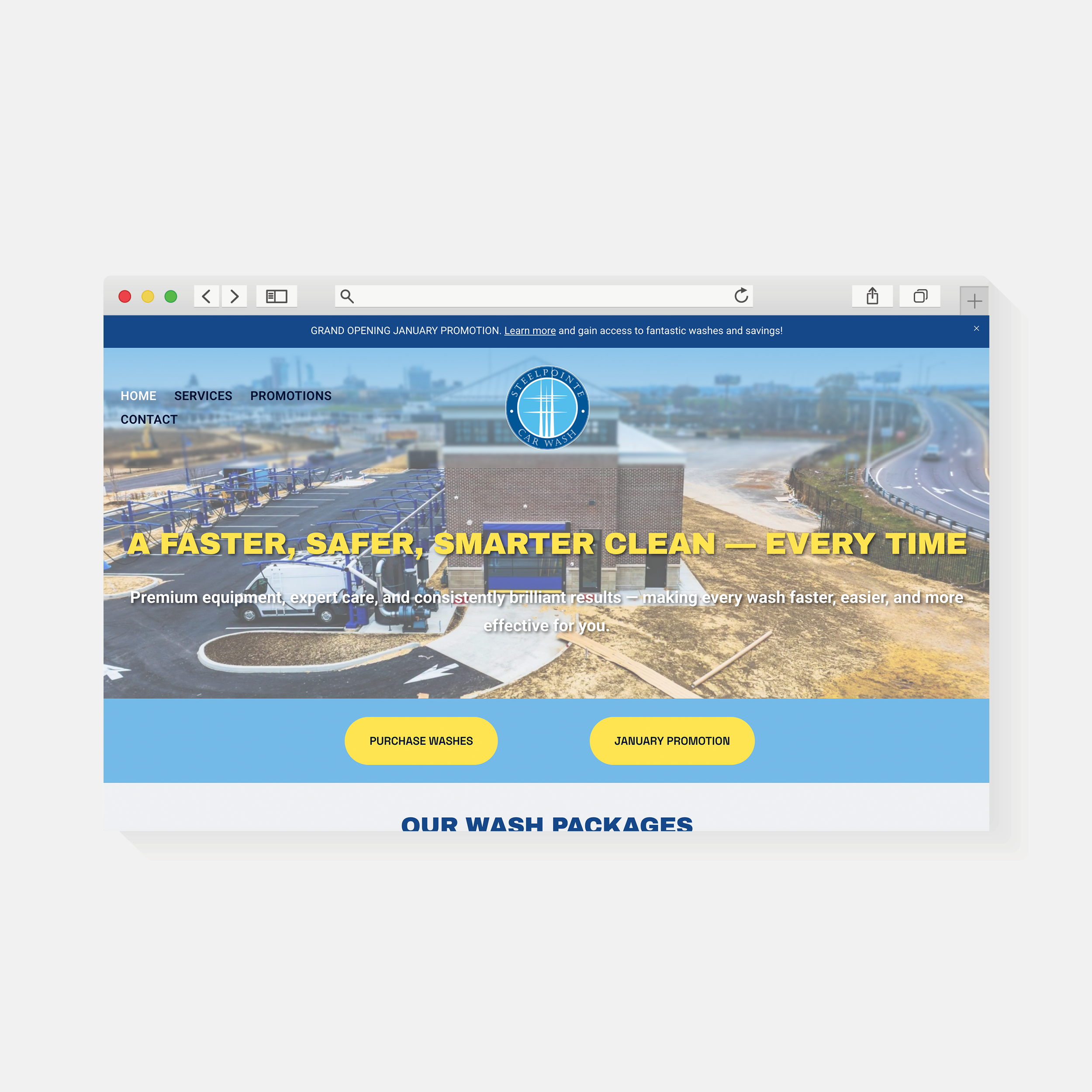 Steelpointe Car Wash | Website Design | Amy Archambault Studio