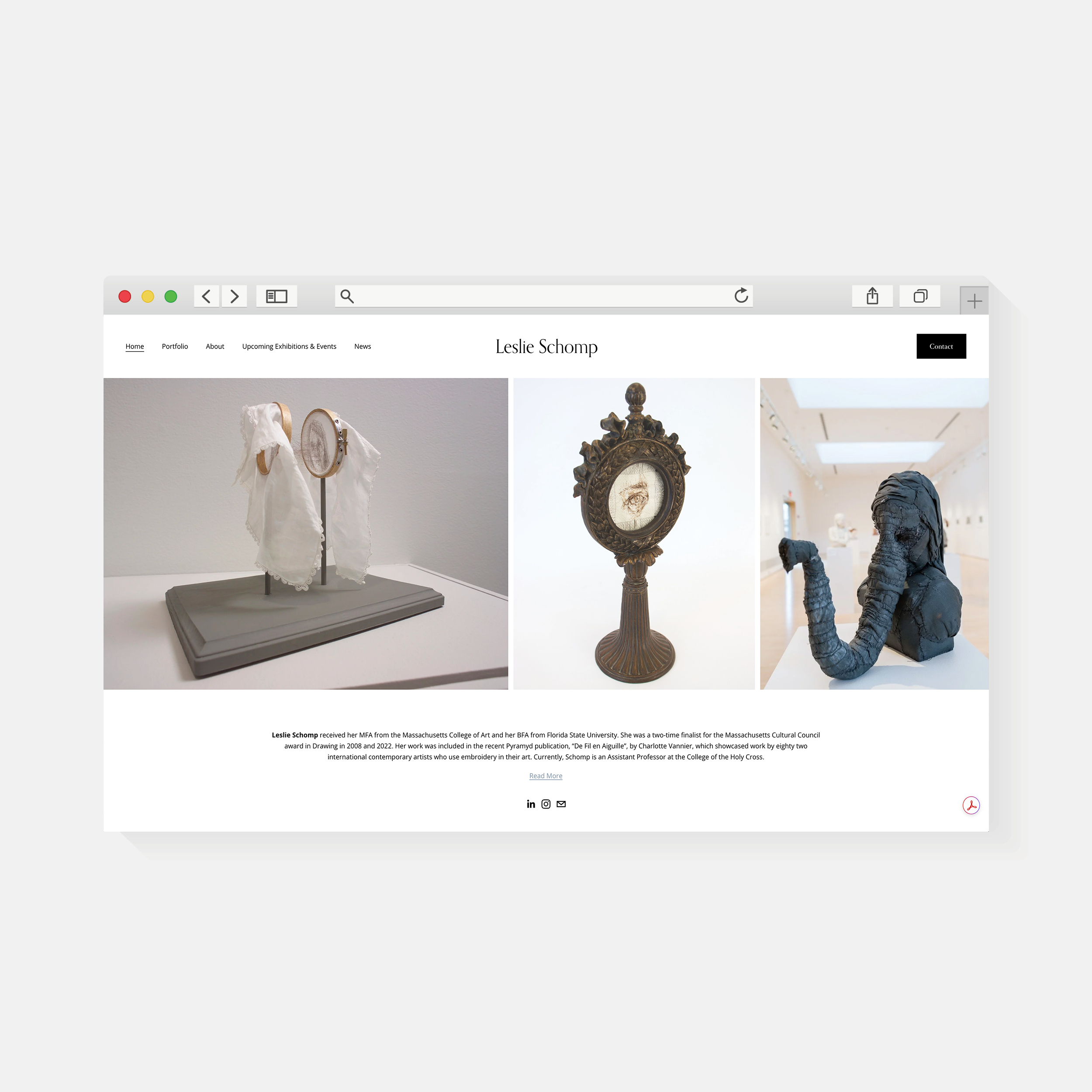 Leslie Schomp | Website Design | Amy Archambault Studio