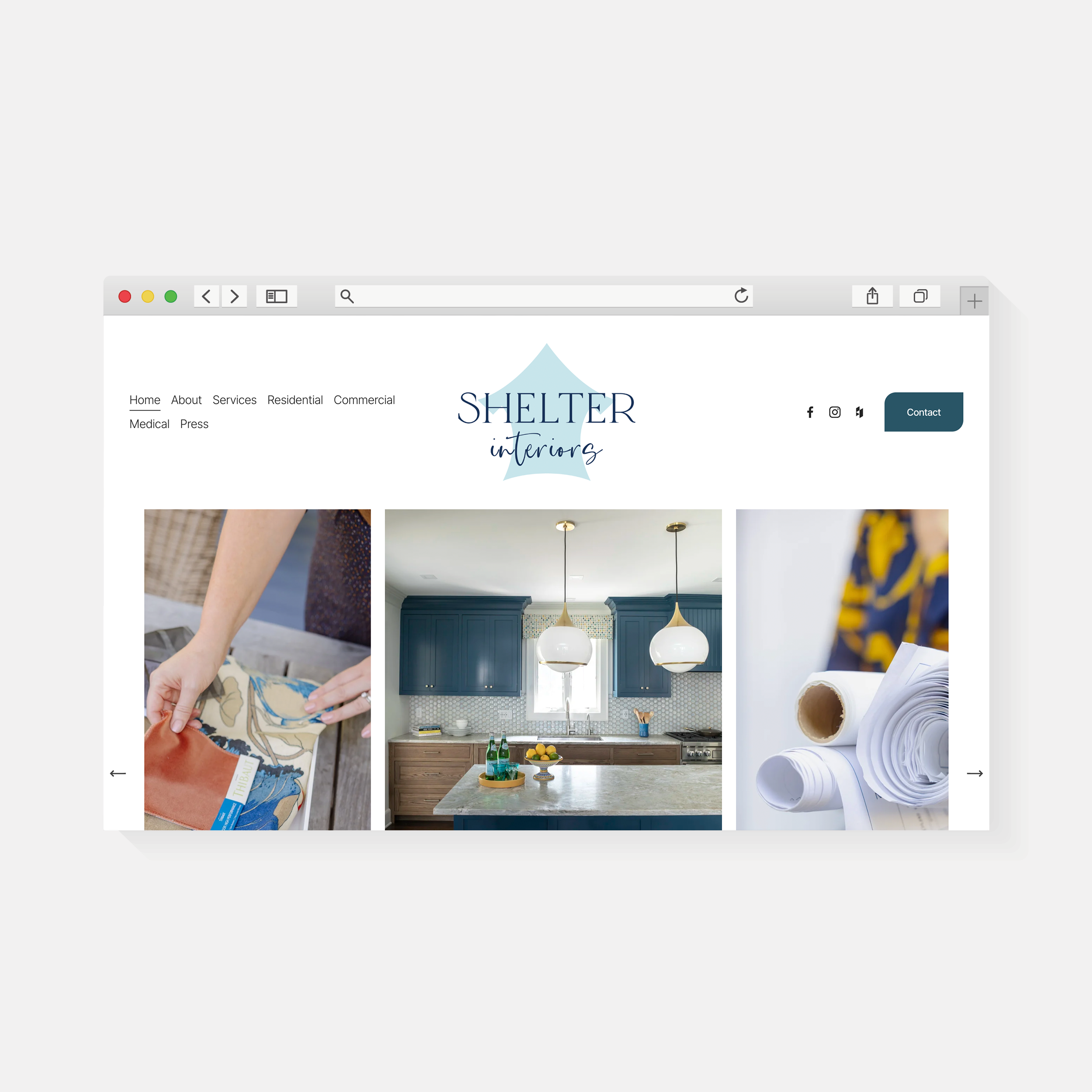 Shelter Interiors | Website Design | Amy Archambault Studio
