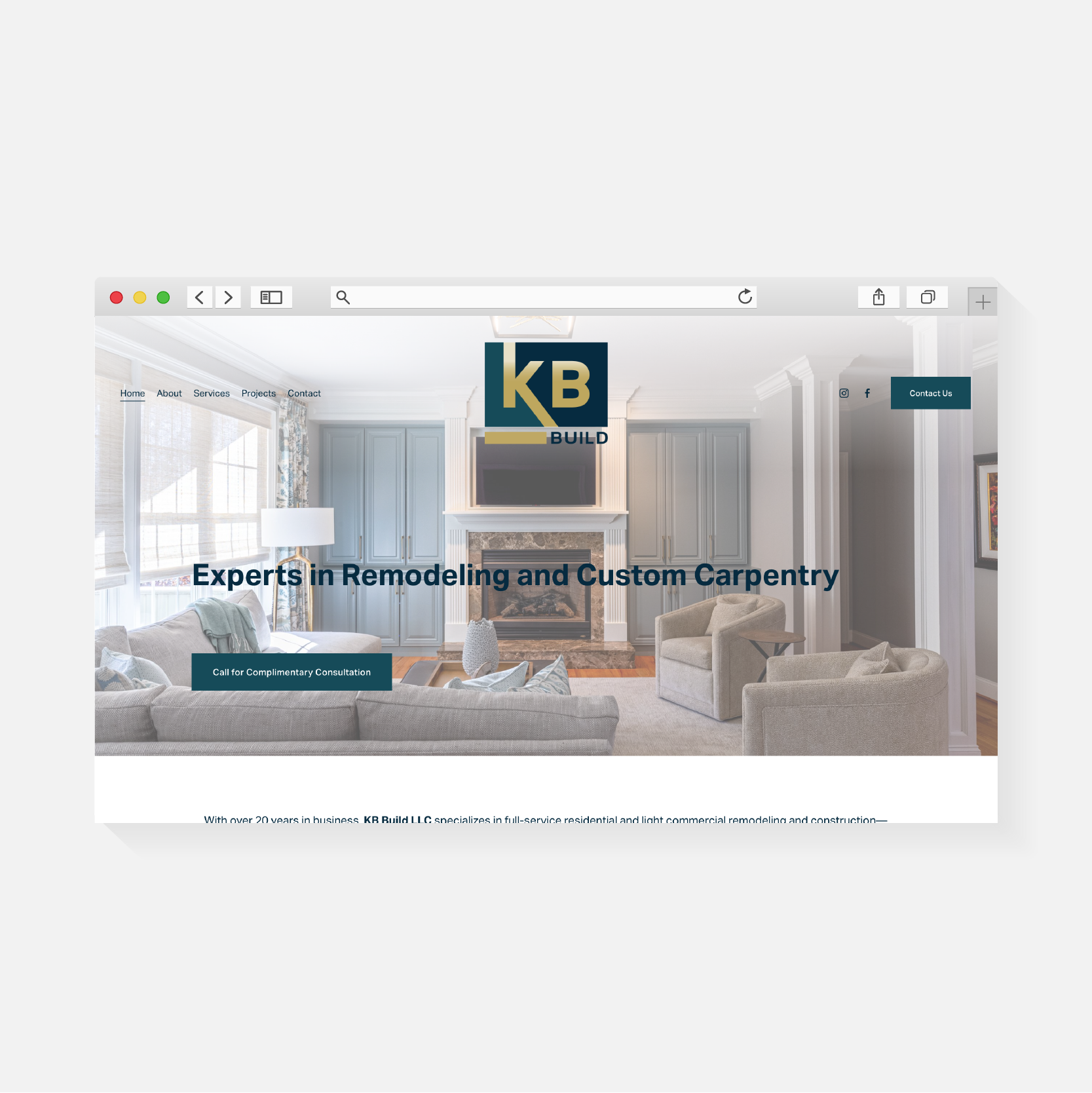 KB Build LLC | Website Design | Amy Archambault Studio