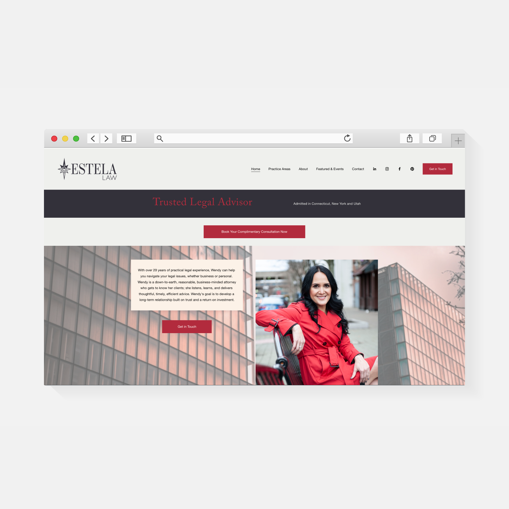 Estela Law | Website Design | Amy Archambault Studio