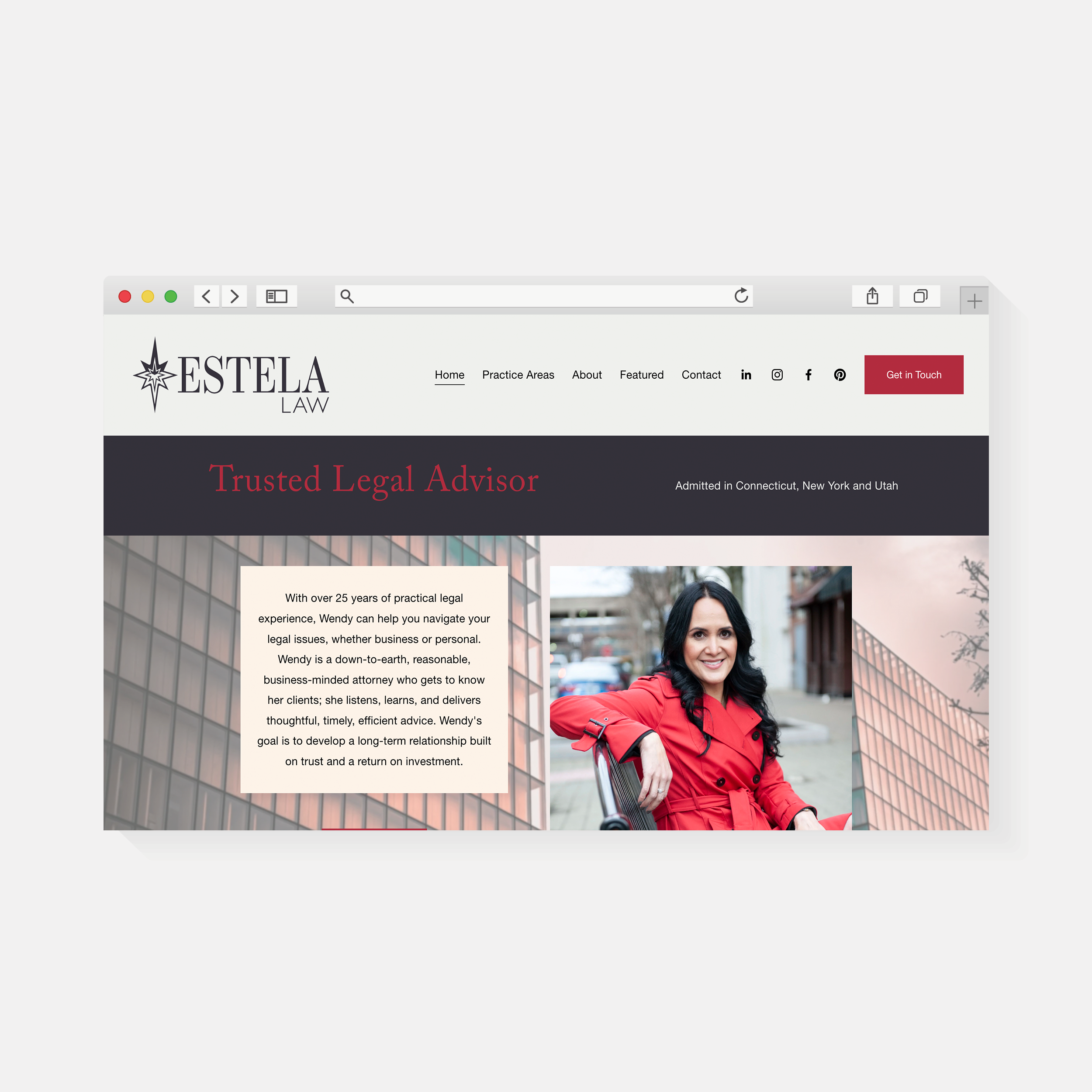 Estela Law | Website Design | Amy Archambault Studio