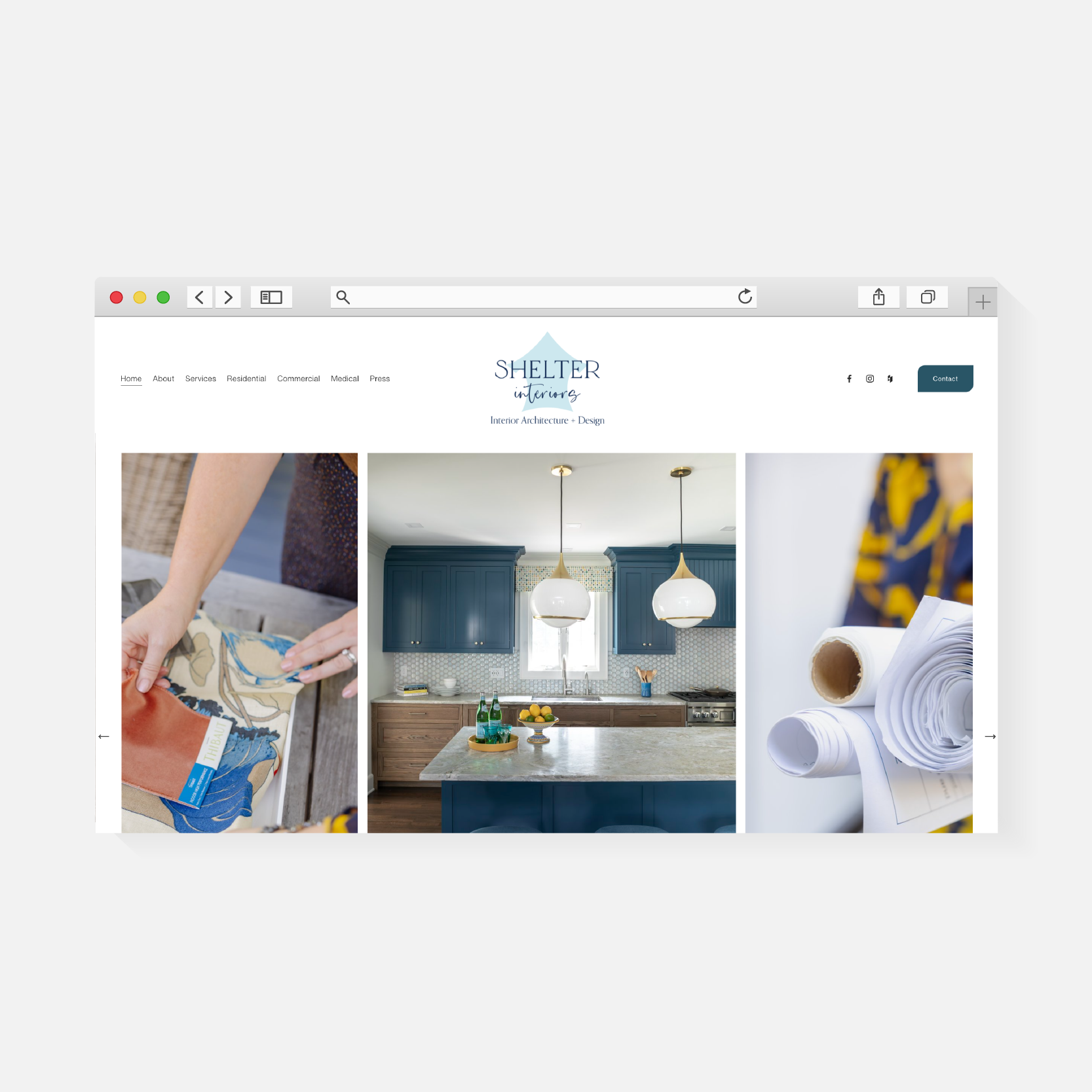 Shelter Interiors | Website Design | Amy Archambault Studio