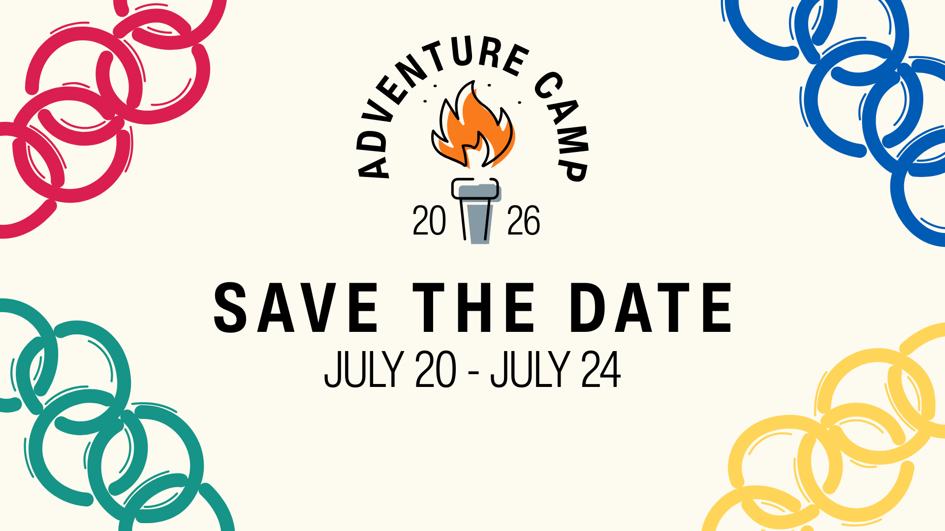 Save the Date - Adventure Camp 2026