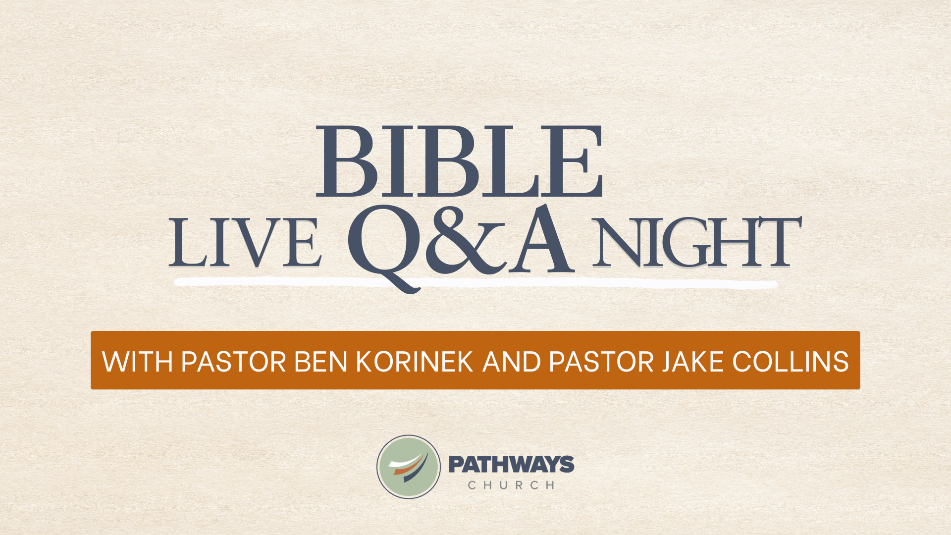 Bible Live Q&amp;A Night