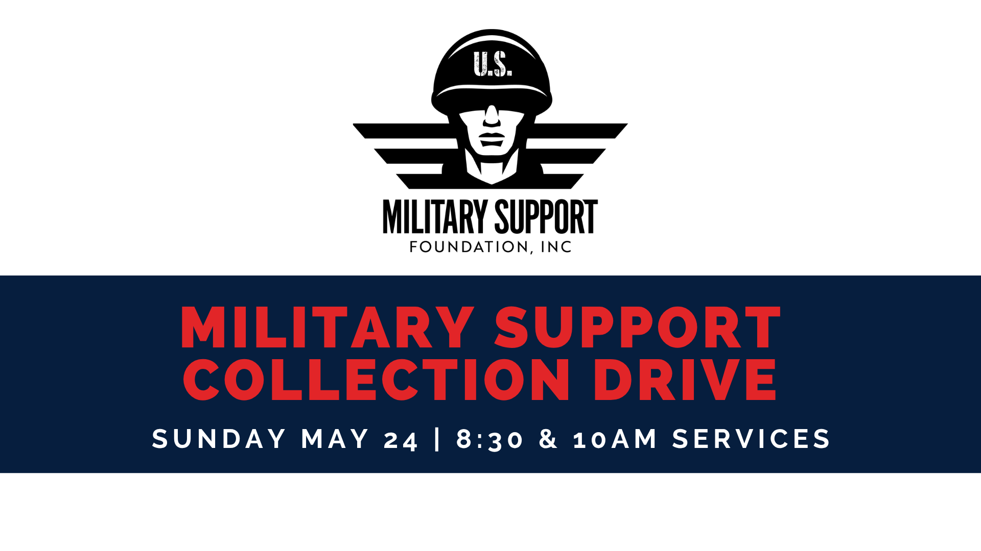 Military Support Collection Drive