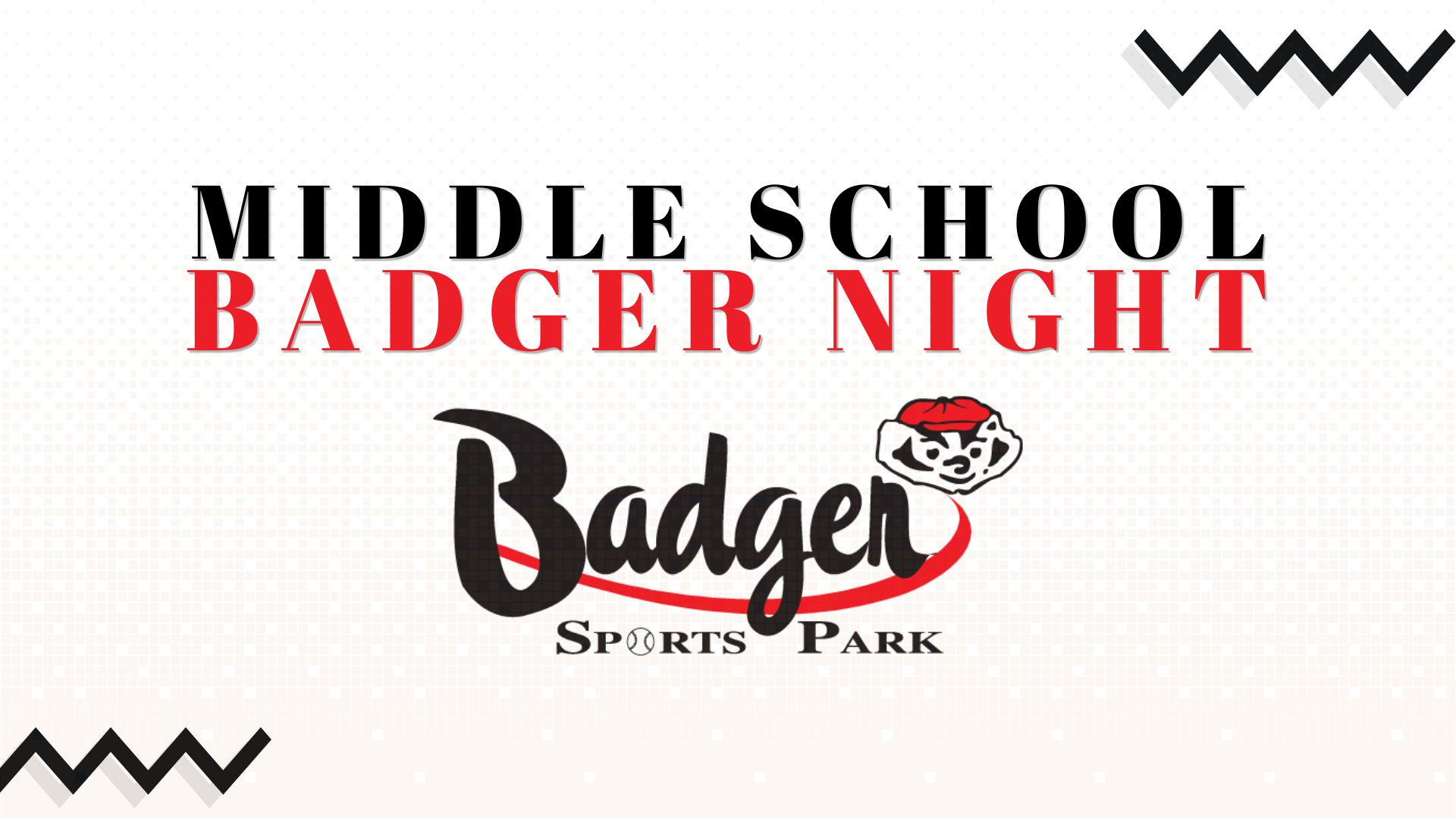 Middle School Badger Night