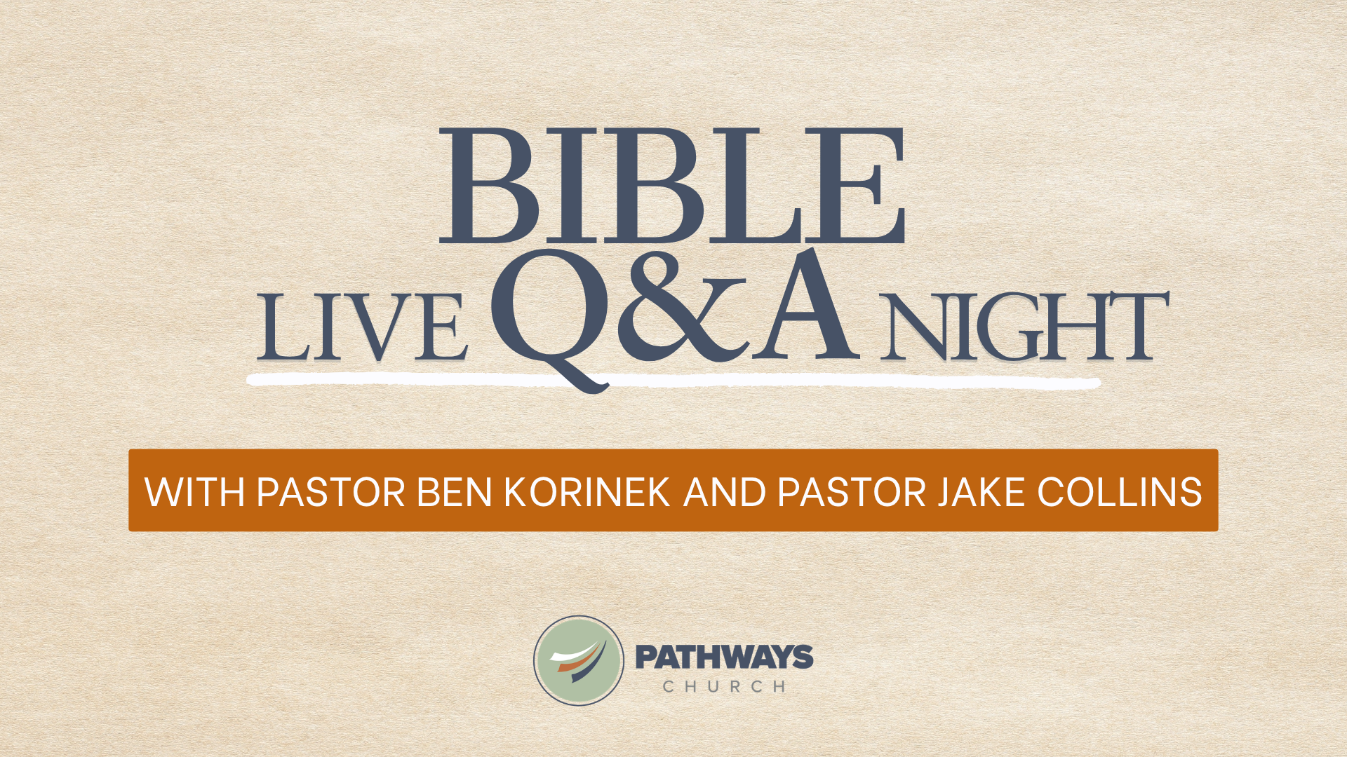 Bible Live Q&amp;A Night