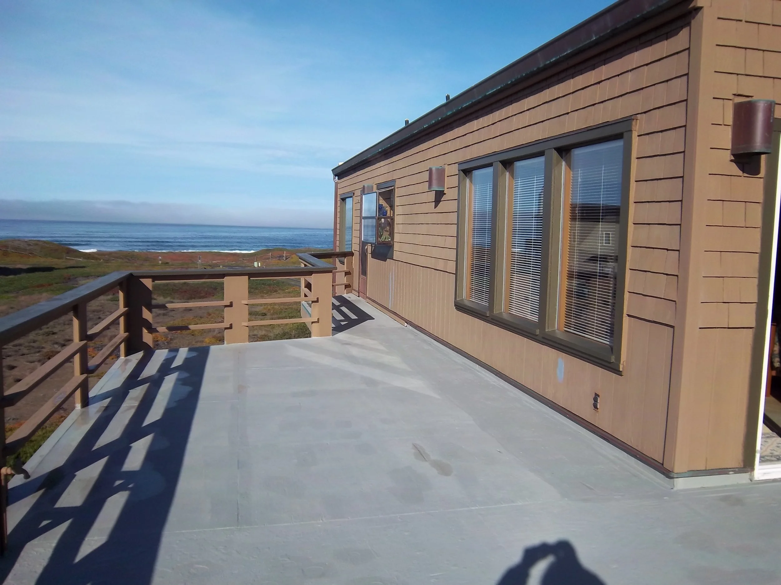 View of ocean from the deck at Dolphin Dunes