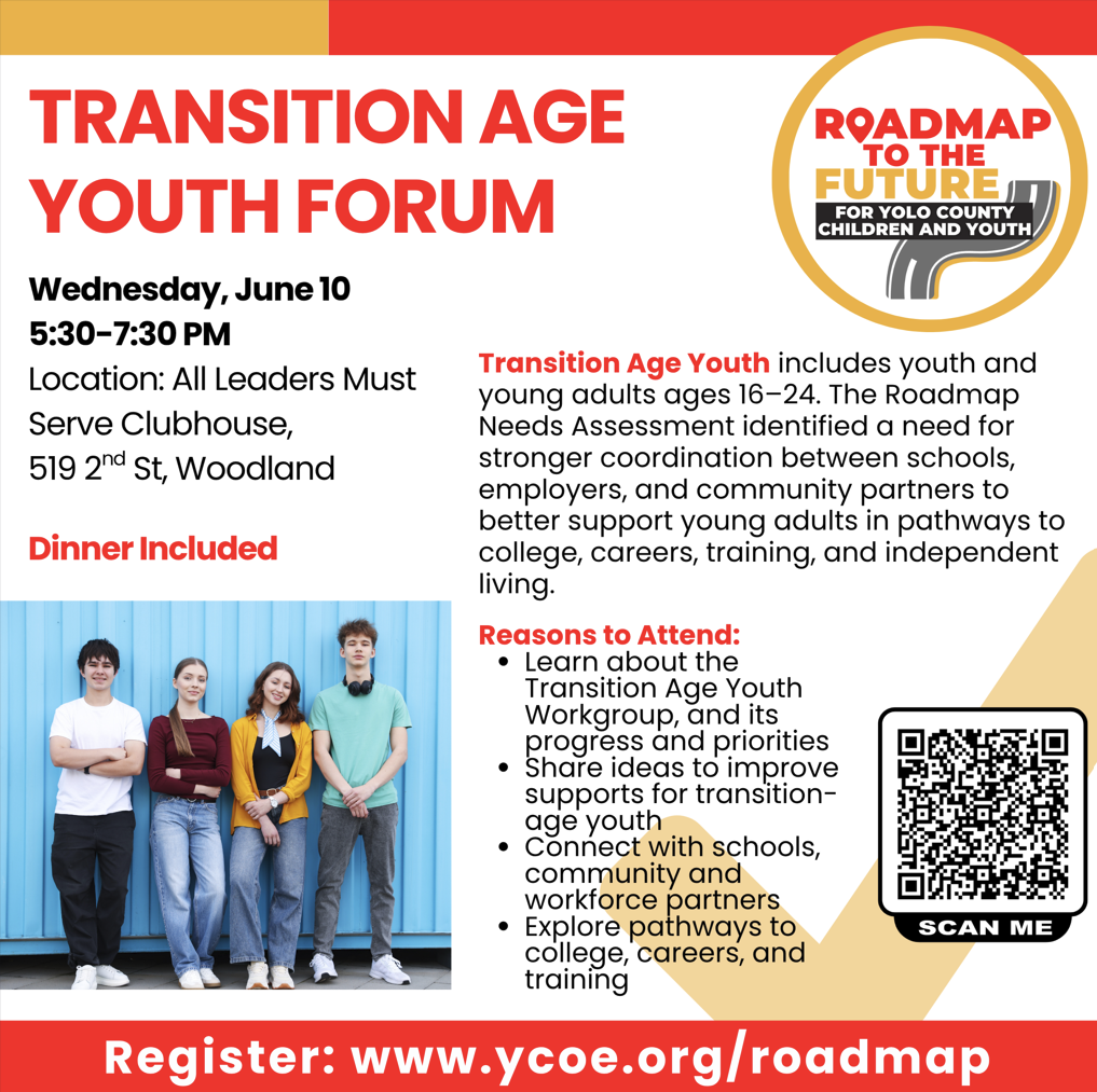 Join Us for the Transition Age Youth Forum