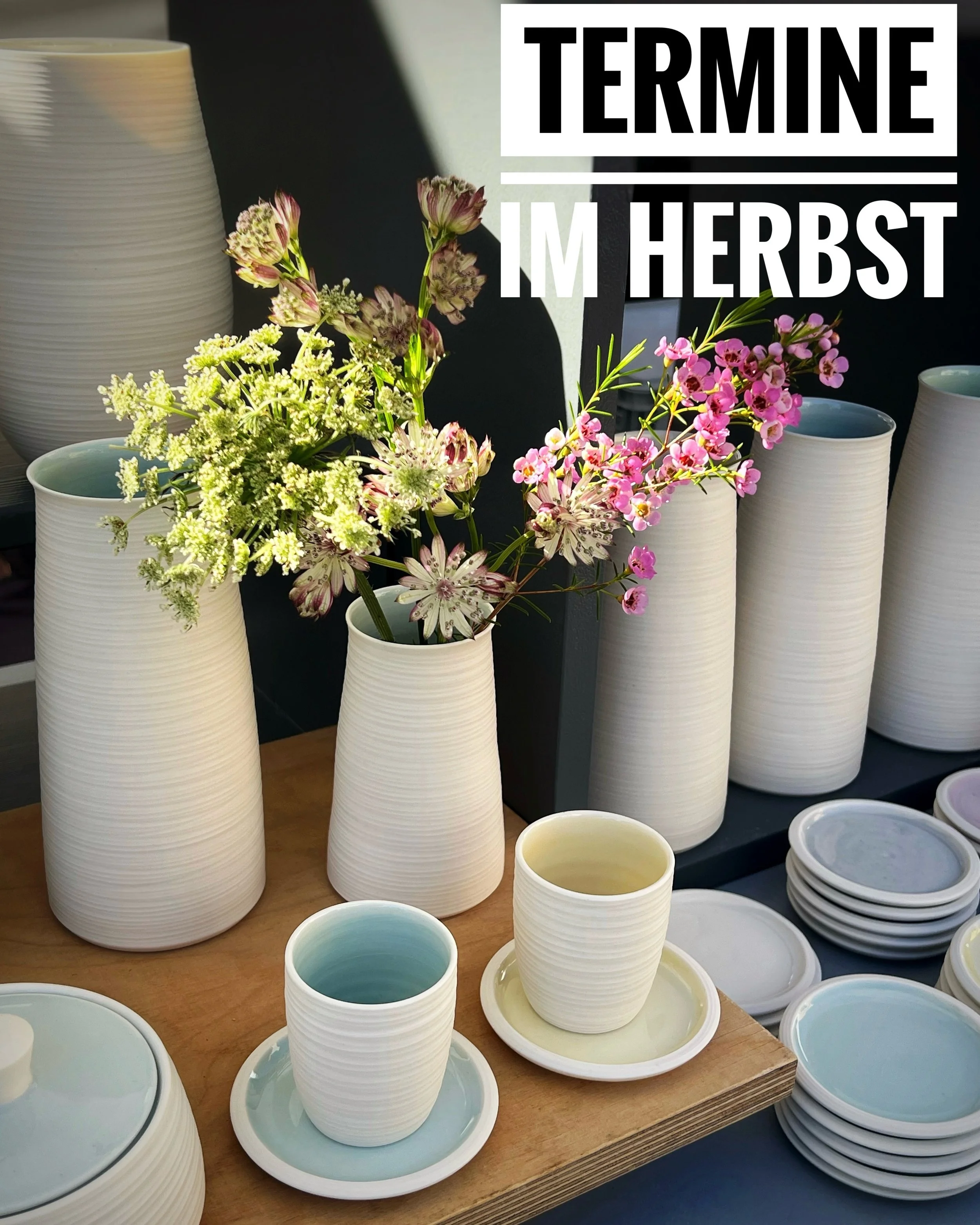 Der Herbst steht vor der T&uuml;r, mein Marktjahr geht in die letzte Runde. Ich freue mich, mit meinem Stand auf diesen sch&ouml;nen M&auml;rkten dabei zu sein:

&bull;  5./6.9. - Keramikmarkt DRESDEN am Goldenen Reiter @keramikmarkt _dresden 

&bull