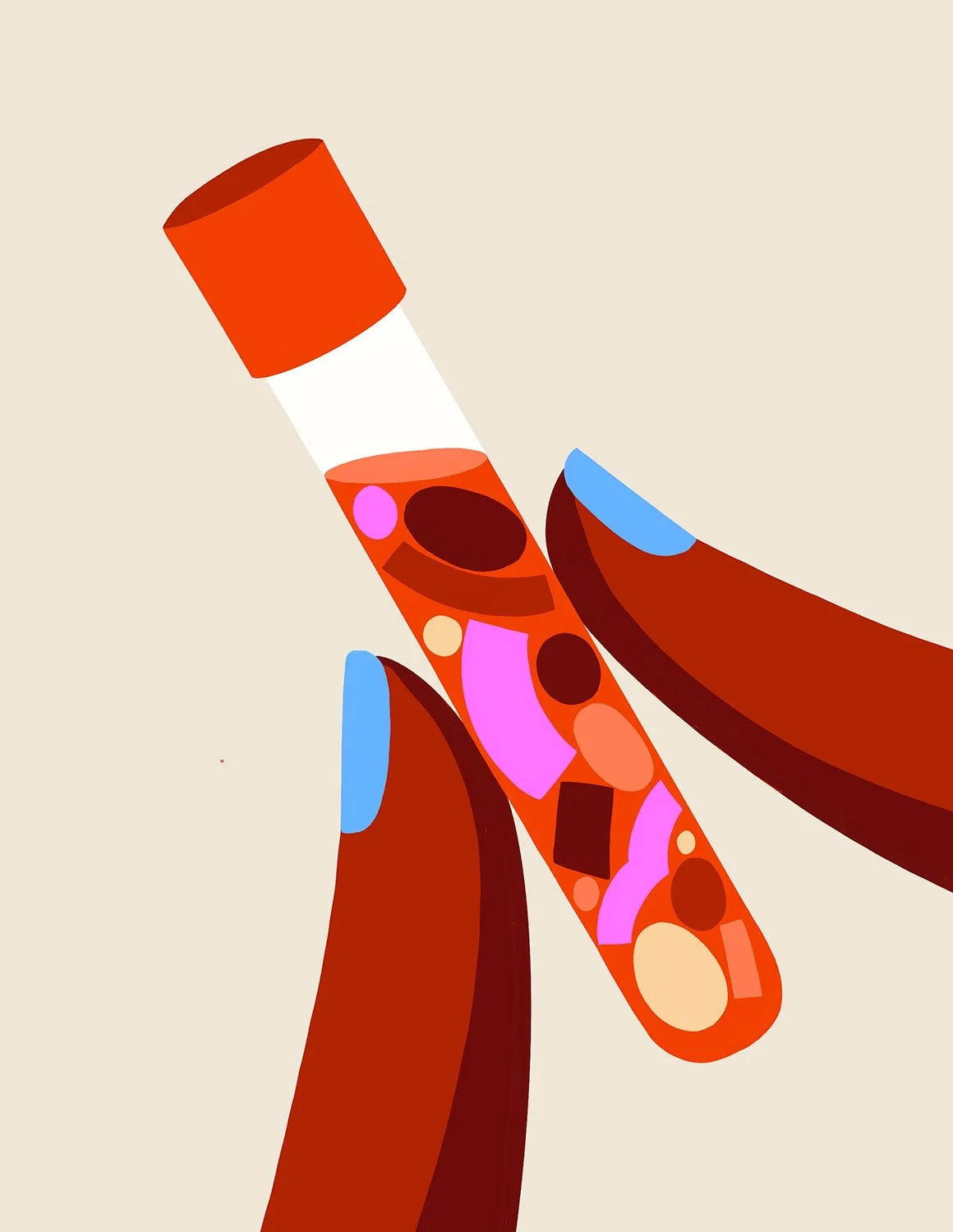 Blood screening - Sketch for Weill Cornell Impact Magazine