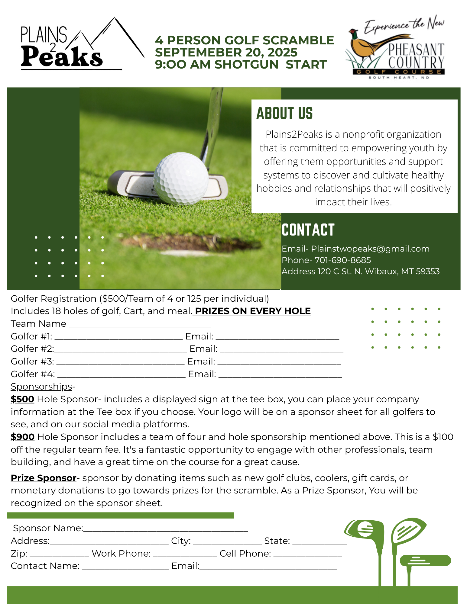 Golf Scramble Fundraiser