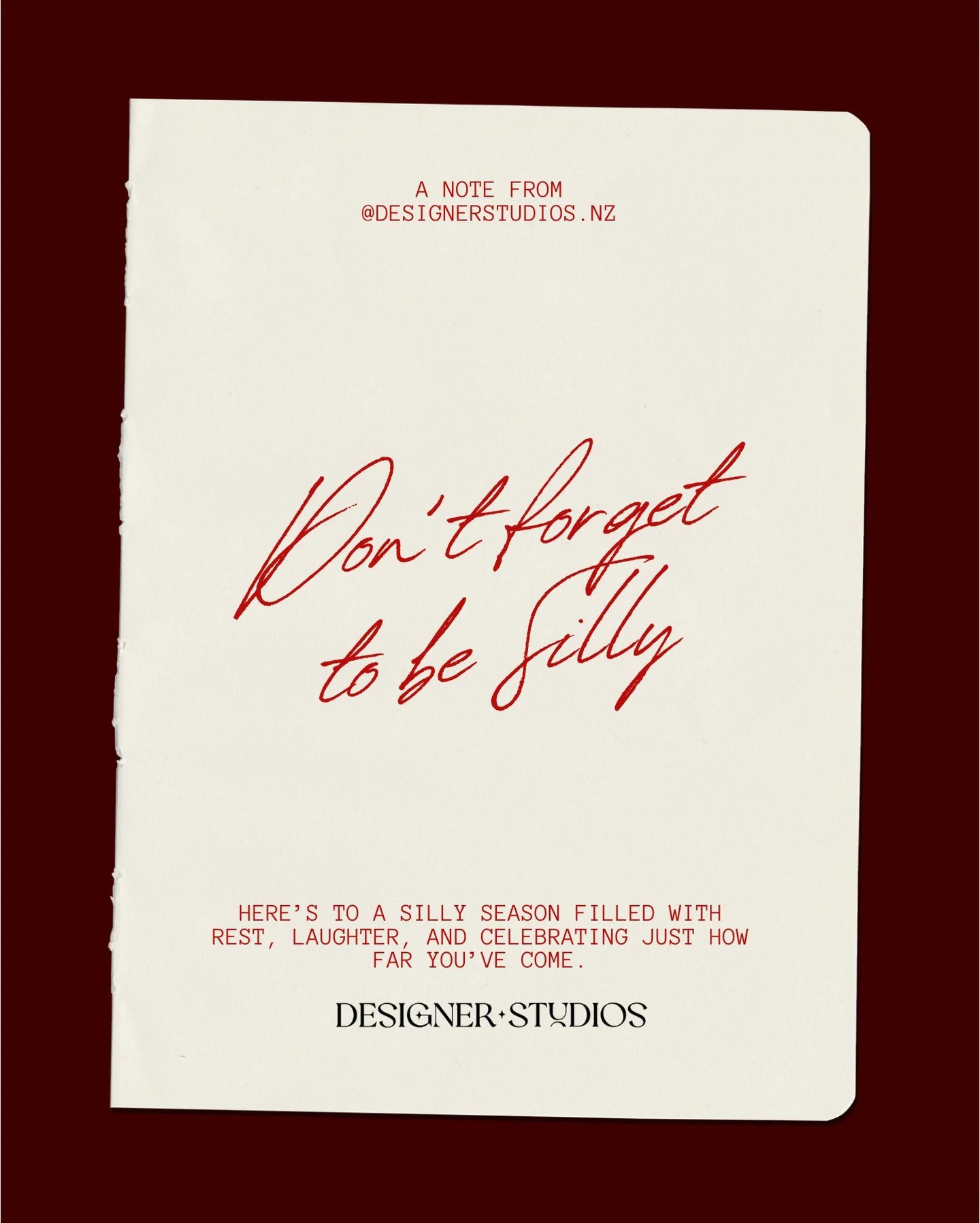 Wishing you a joyful silly season &mdash; take a moment to celebrate yourself, your growth, and everything you&rsquo;ve achieved this year.⁠
⁠
Lots of love, ⁠
Caitlin ⁠
xoxox⁠
⁠
⁠
.⁠
.⁠
.⁠
.⁠
.⁠
.⁠
..⁠
.⁠
#branding #design #graphicdesign #marketing #