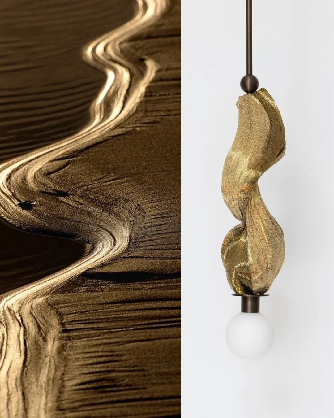Some materials don't simply reflect light.

They soften it.
Shape it.
Slow it down.

Designed by Valerie Legras in collaboration with artist Morgane Baroghel-Crucq, Selene explores what happens when woven silk becomes a medium for light.

The result 