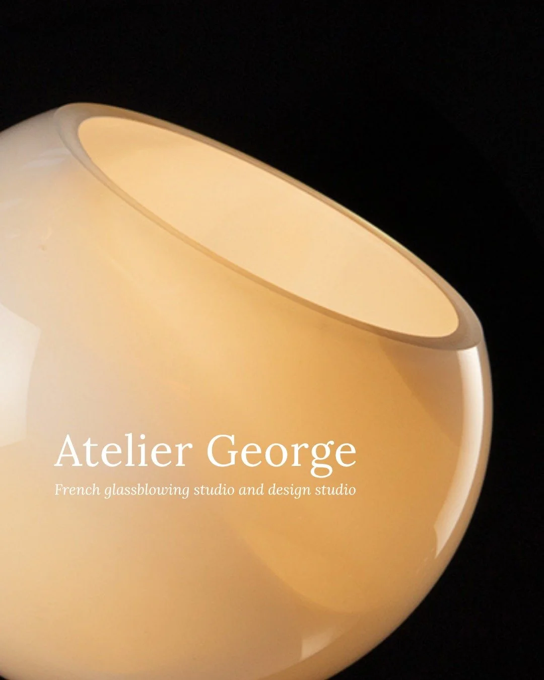 From sculptural light to the smallest architectural detail, Atelier George explores the expressive possibilities of hand-blown glass across scale.

Their lighting collection plays with opacity, color, reflection, and celestial forms, while their hard