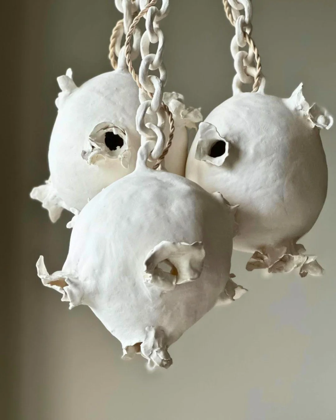 Introducing BUOY,  a new creation by Crosland &amp; Emmons.

Sculpted by hand in white stoneware, BUOY is inspired by objects shaped and transformed beneath the water&rsquo;s surface. Organic volumes, irregular openings break through the form, surrou