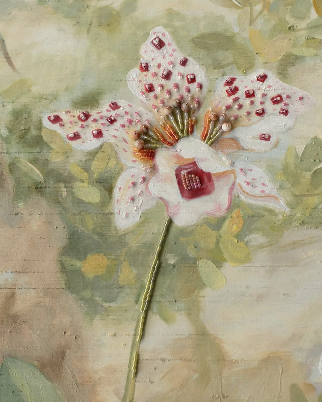 Hand Embroidered Wall Surface — Cartier Boutique, Monaco