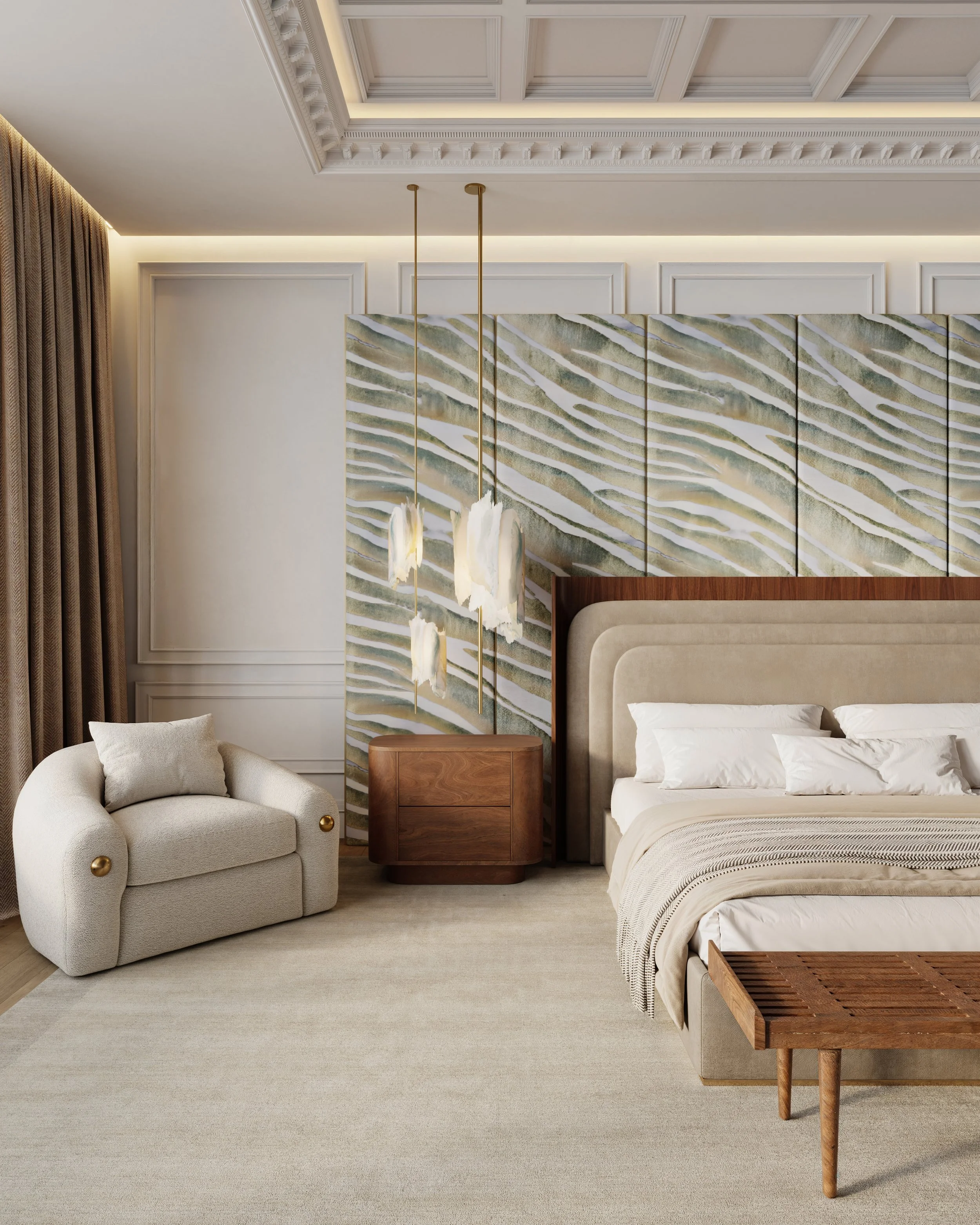 Hand-Woven Headboard — Interior Design Project