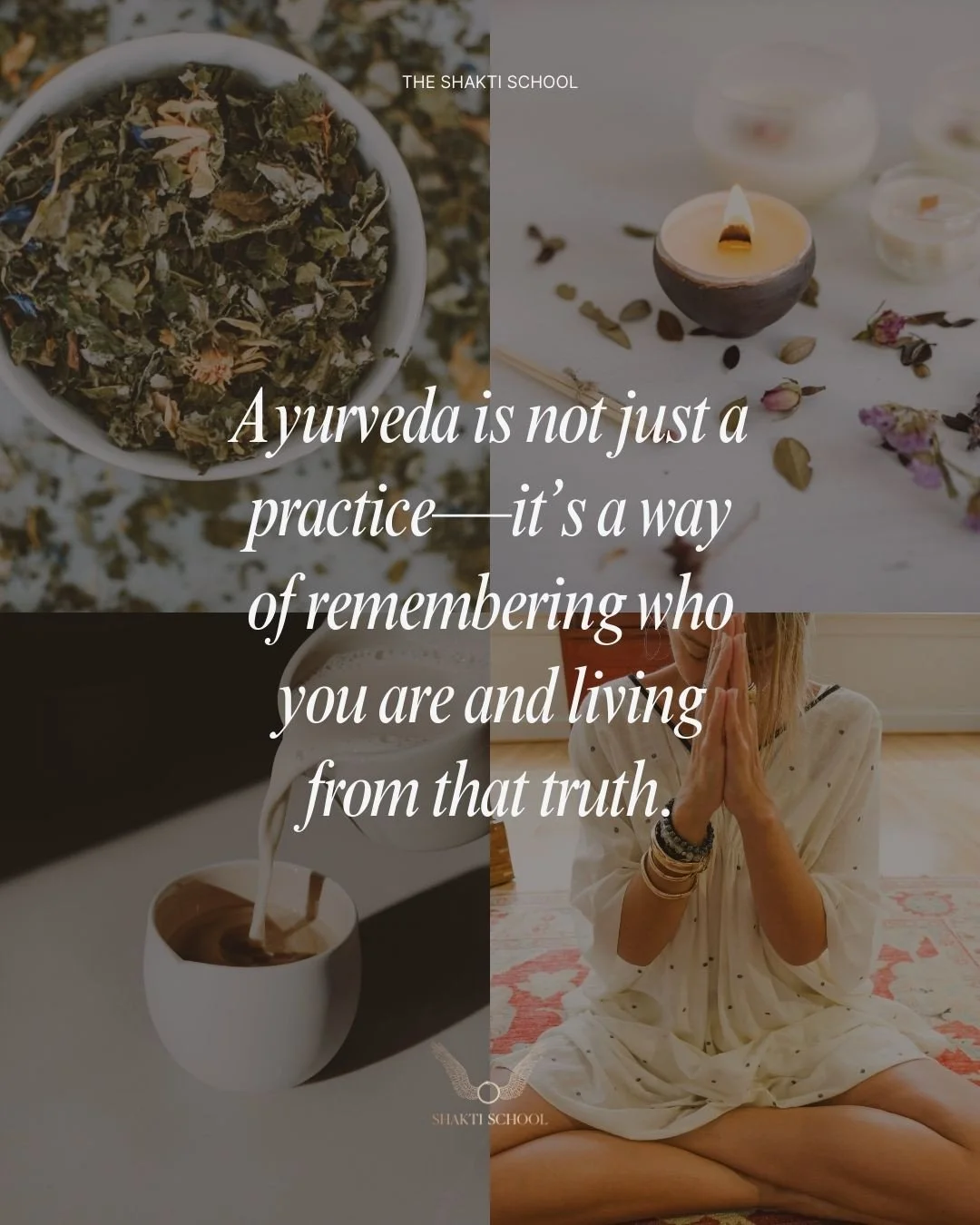 Ayurveda is not just a practice. It&rsquo;s a way of remembering who you are and living from that truth.⁠
⁠
The first class of our yearlong feminine-form Ayurveda School is ready and waiting for you inside the classroom and tomorrow we meet LIVE on Z